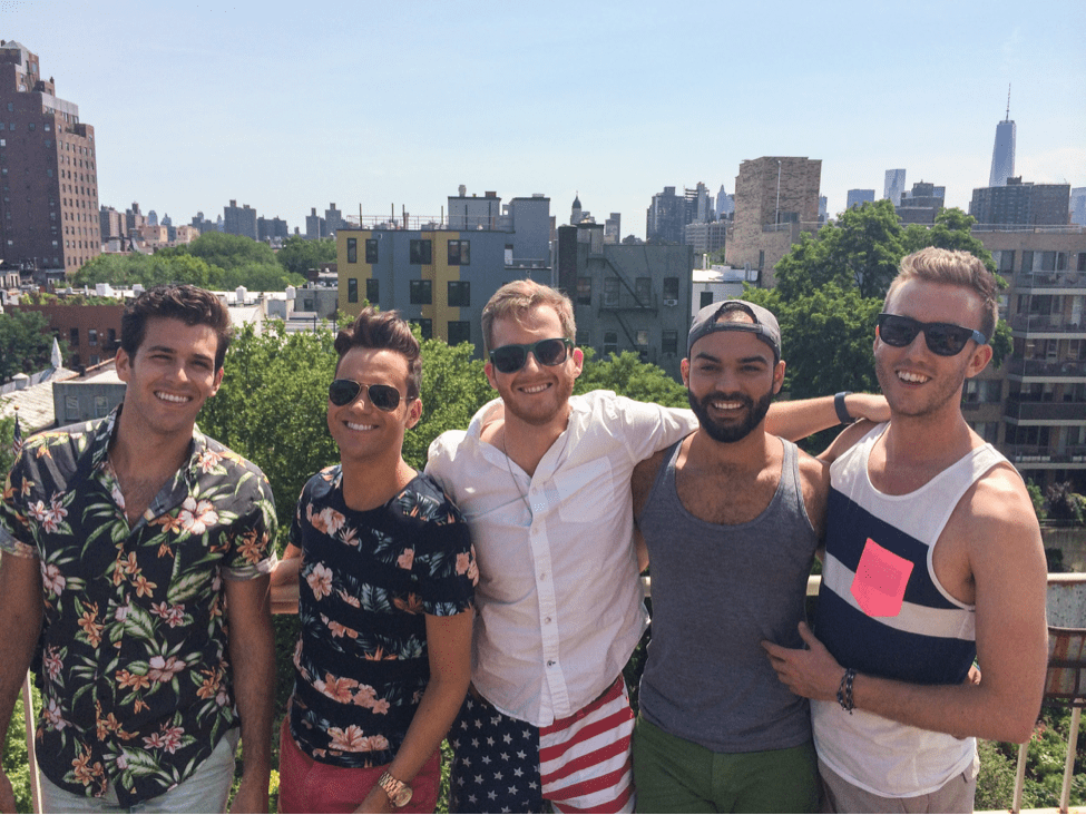 Chris Rackliffe and his closest gay friends celebrate 2014 New York Pride. (Photo courtesy of Chris Rackliffe)