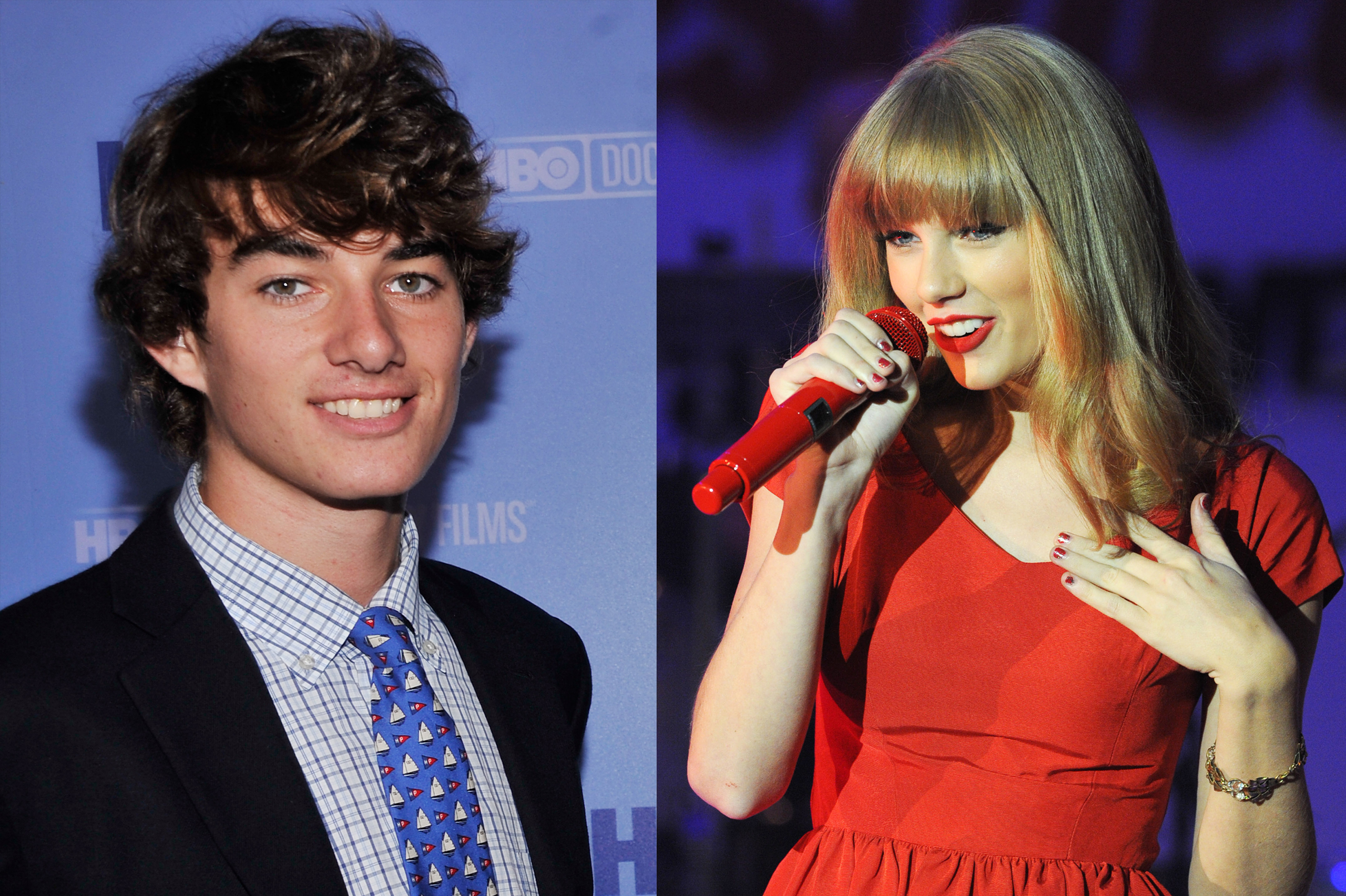 Taylor Swift performs at the switch on of the 2012 Christmas lights at Westfield in London on Nov. 6, 2012; Conor Kennedy attends the "Ethel" New York Premiere at the Time Warner Center in New York on Oct. 15, 2012. (Dave J Hogan—Getty Images;Stephen Lovekin—WireImage)