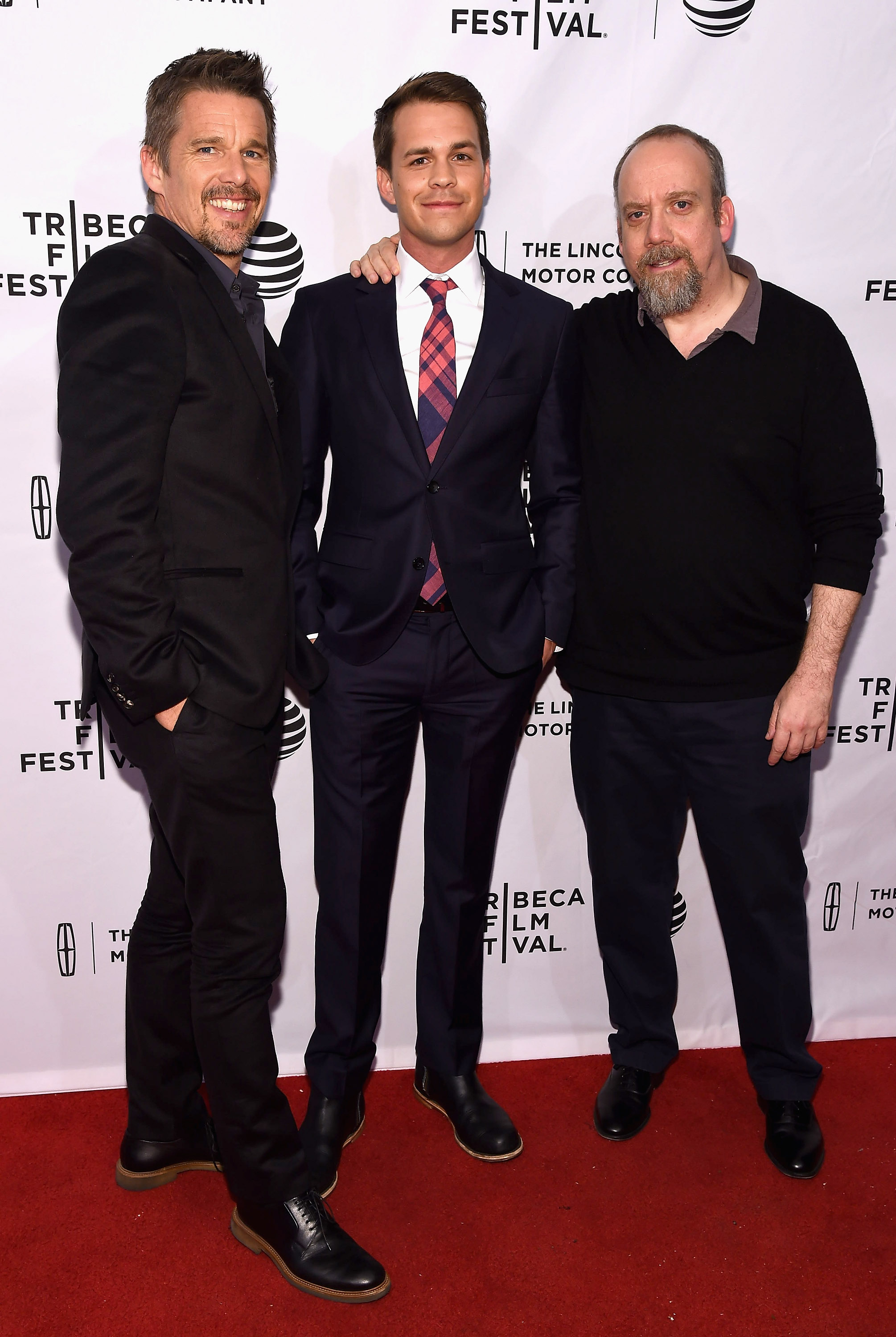 Ethan Hawke, Johnny Simmons and Paul Giamatti during the 2016 Tribeca Film Festival on April 17, 2016 in New York City.