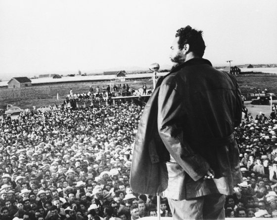 Castro At Tobacco Workers Rally 1960