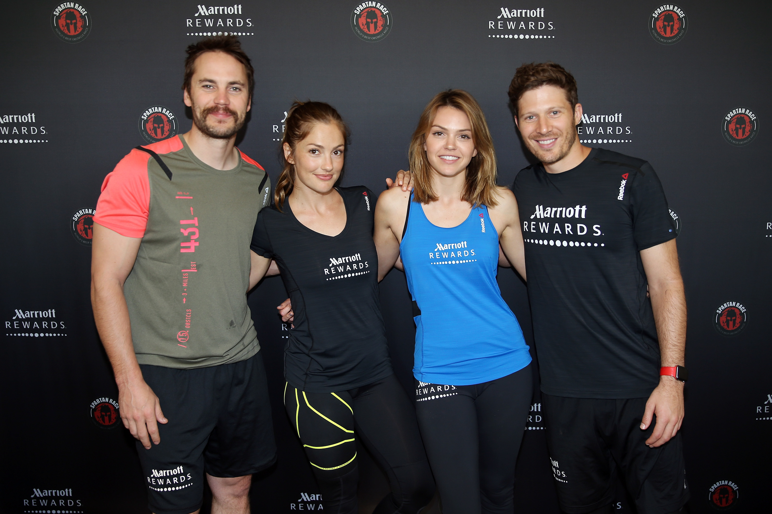 RICHMOND, IL - JUNE 11:  Taylor Kitsch, Minka Kelly, Aimee Teegarden and Zach Gilford attend as Marriott Rewards reunites Taylor Kitsch, Minka Kelly, Zach Gilford and Aimee Teegarden of "Friday Night Lights" for Spartan Super Race on June 11, 2016 in Richmond, Illinois.  (Photo by Tasos Katopodis/Getty Images for Marriott) (Tasos Katopodis — Getty Images)