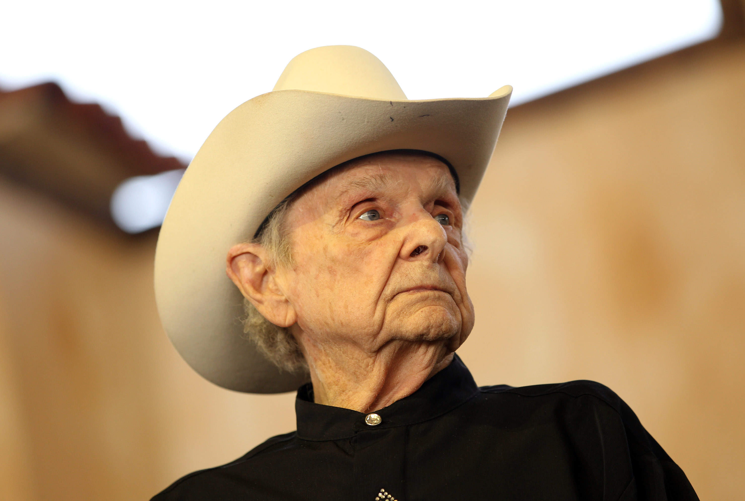 Musician Ralph Stanley performs onstage during the Stagecoach Country Music Festival on April 28, 2012 in Indio, California. (Karl Walter—Stagecoach/Getty Images)
