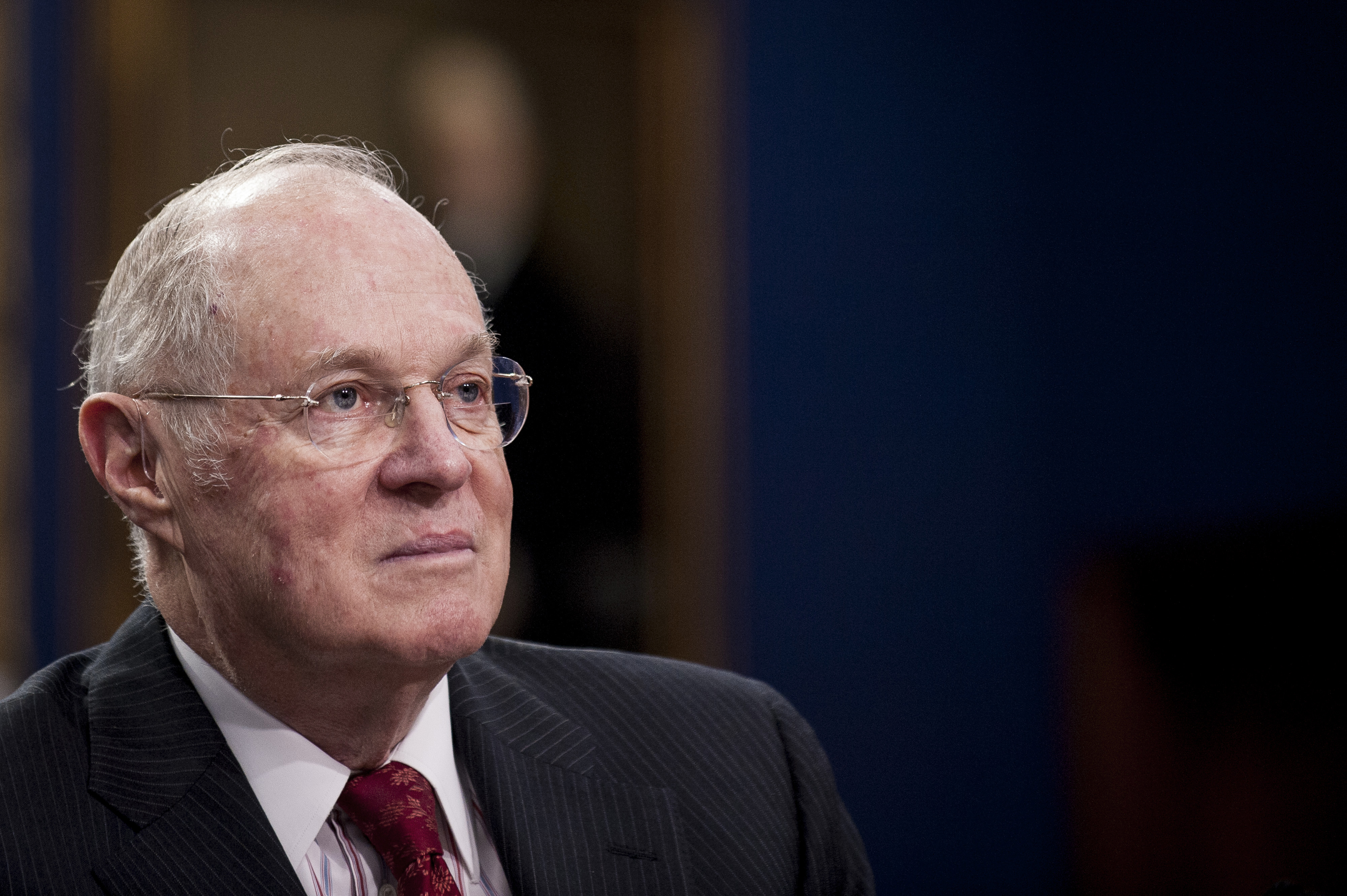 U.S. Supreme Court Justice Anthony Kennedy listens to opening statements during a Financial Services and General Government Subcommittee in Washington, D.C., U.S., on Monday, March 23, 2015. (Pete Marovich—Bloomberg / Getty Images)