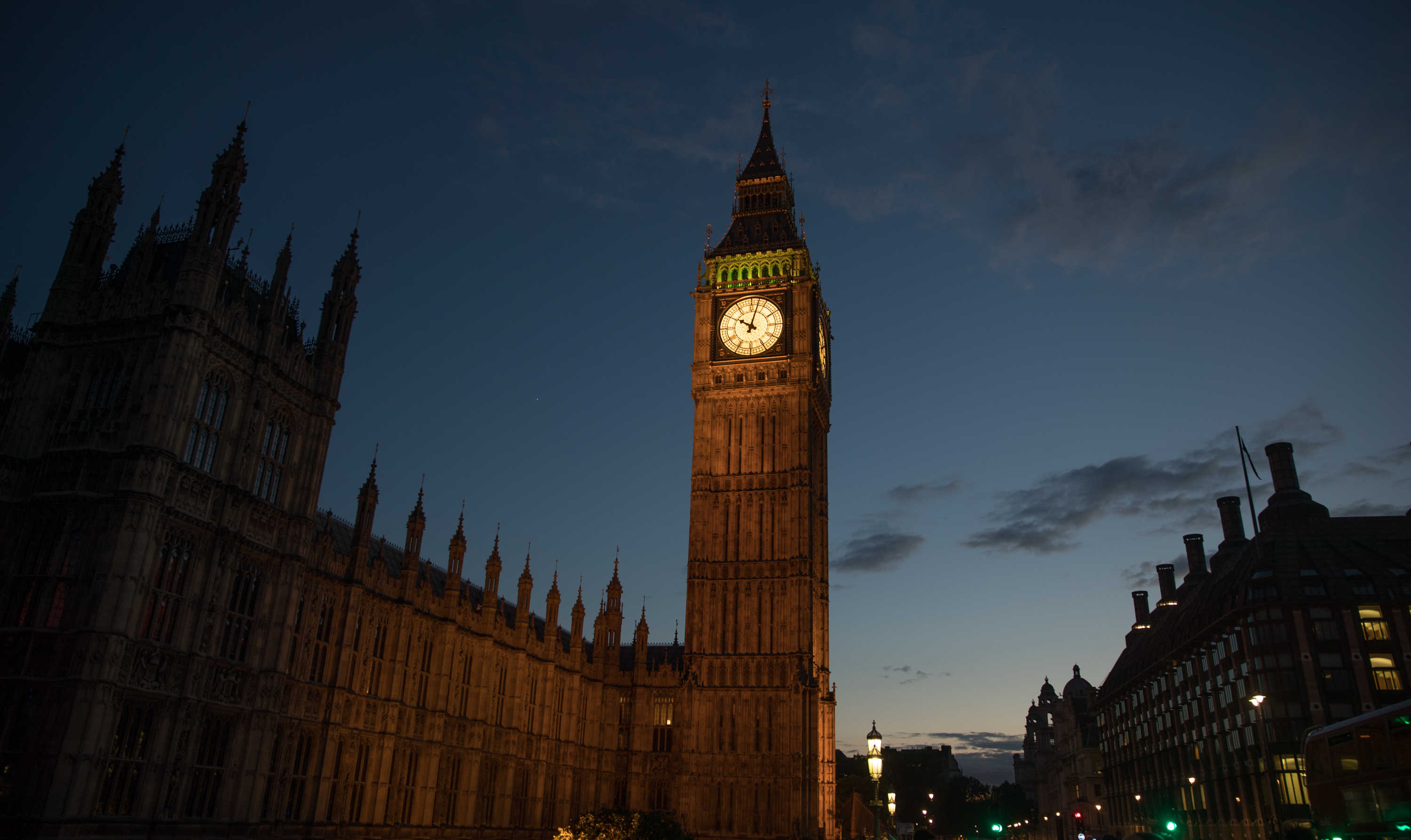 Lights illuminate Big Ben and the Houses of Parliament on June 24, 2016, in London (Matt Cardy—Getty Images)