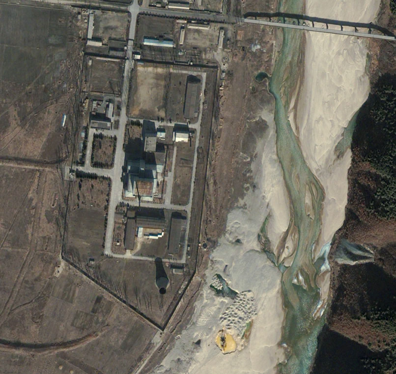 A satellite image of Yongbyon, North Korea, collected on March 2, 2002 (DigitalGlobe/Getty Images)