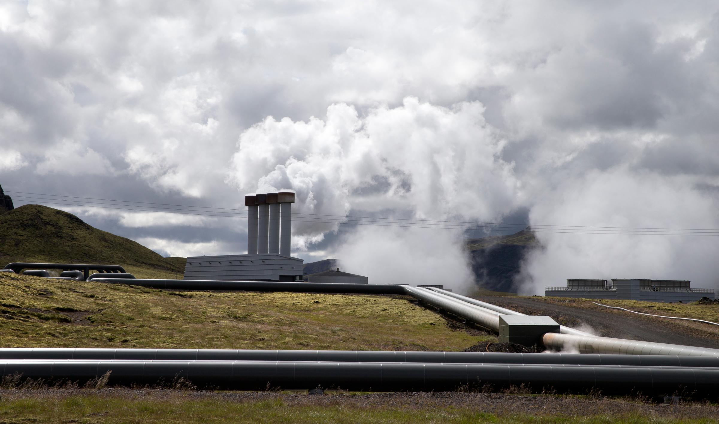 The Hellisheidi Geothermal Plant near Reykjavik, Iceland on August 14, 2015. The plant produces 303 MW elecricity and 133 MW thermal energy and supplies electricity and heating mostly to Reykjavik and area. (AP Photo/Larry MacDougal)