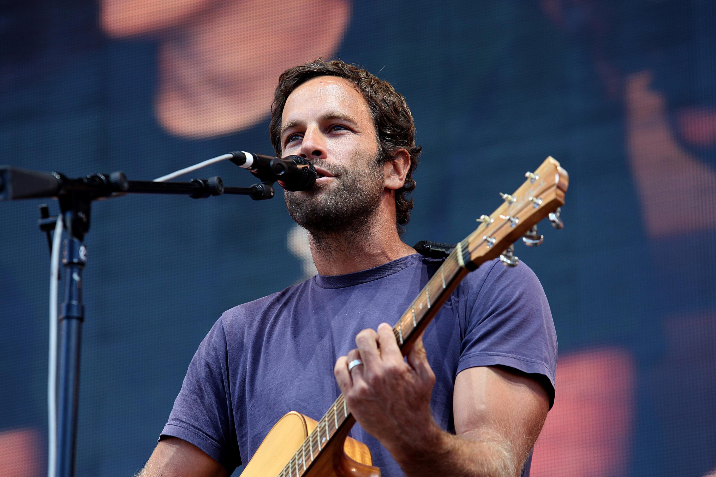 Jack Johnson performs at FirstMerit Bank Pavilion at Northerly Island during 'Farm Aid 30' in Chicago on Sept. 19, 2015.