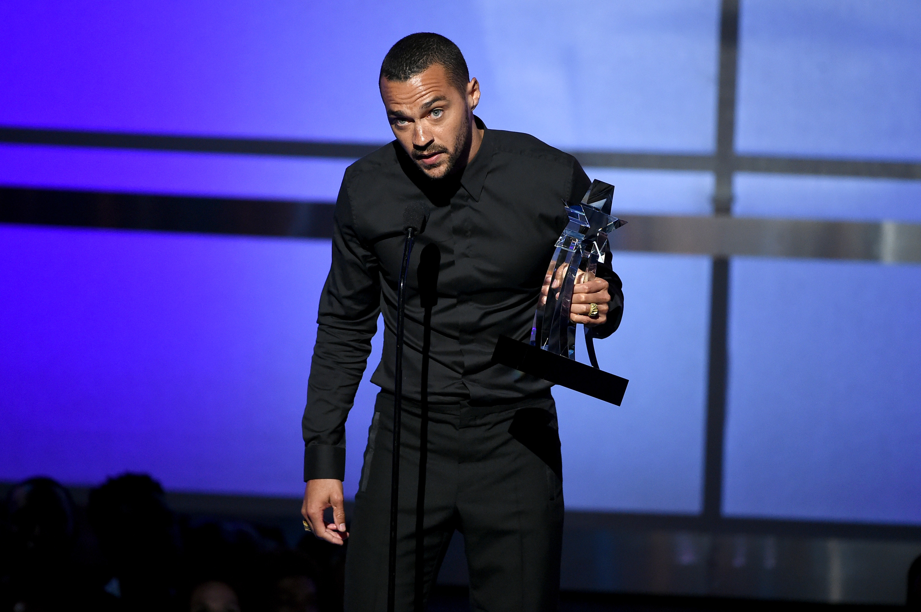 Honoree Jesse Williams accepts the Humanitarian Award onstage during the 2016 BET Awards at the Microsoft Theater on June 26 in Los Angeles, California. (Kevin Winter—BET/Getty Images)