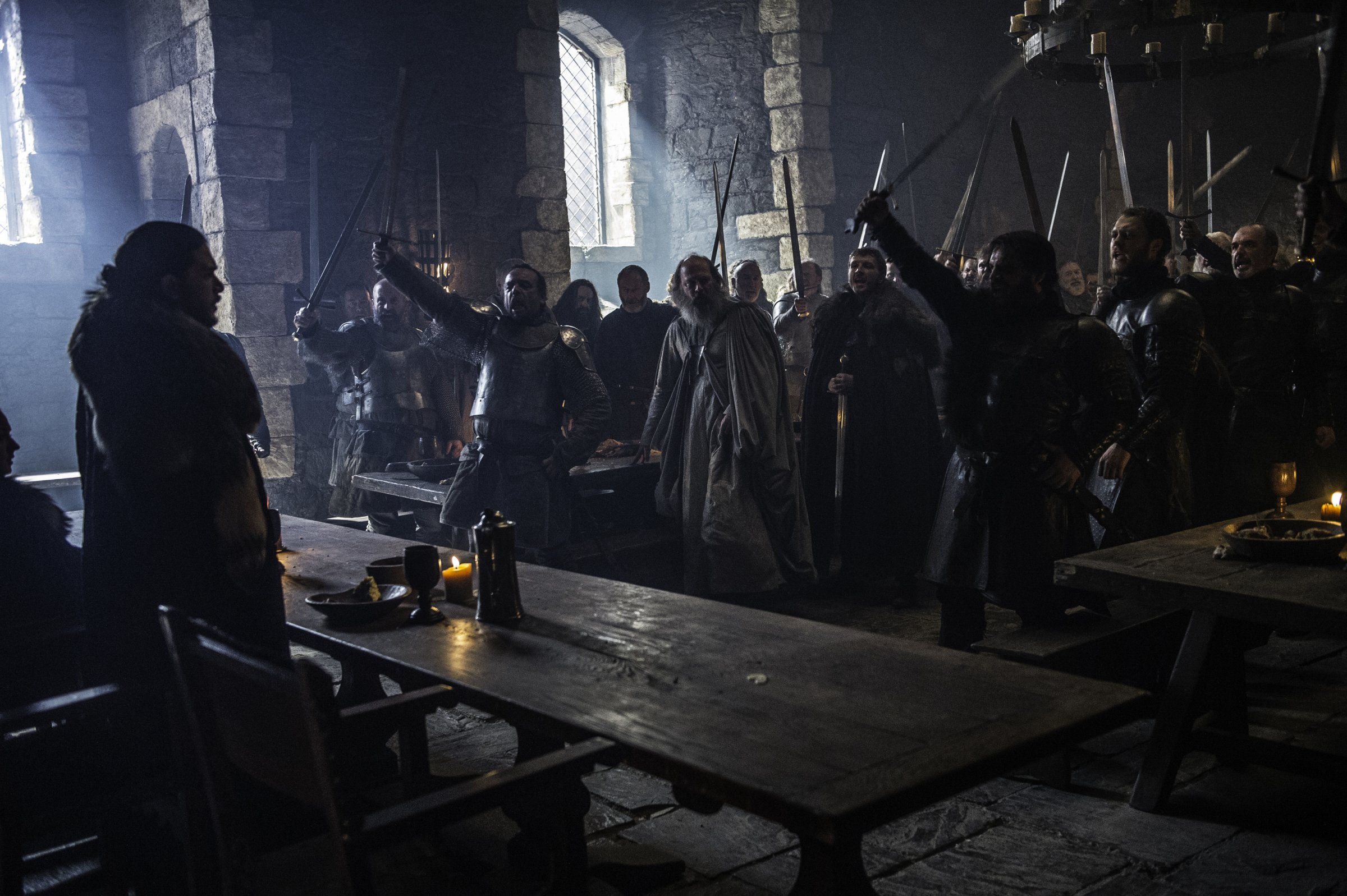 Kit Harington as Jon Snow in the season six finale of Game of Thrones