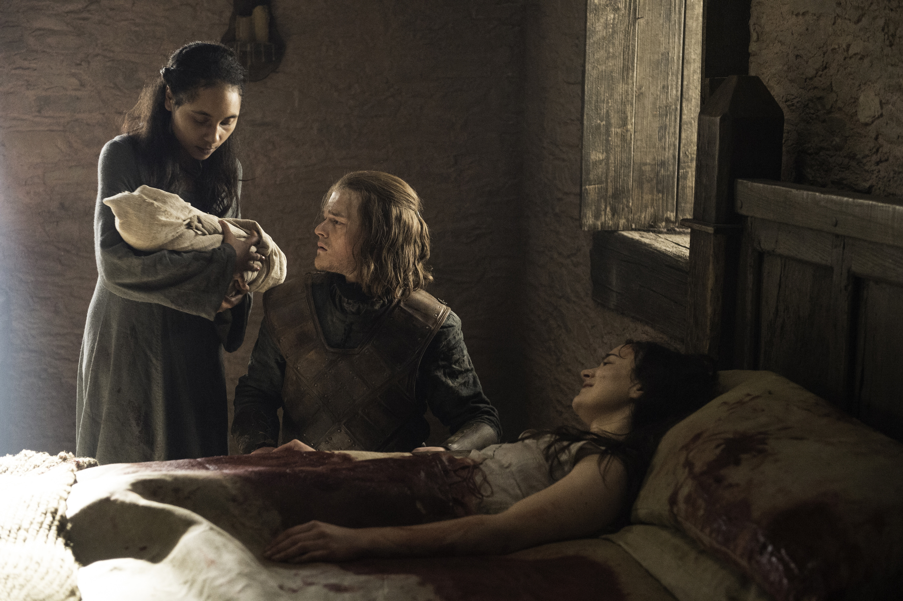Ned and Lyanna Stark in the Tower of Joy in <em>Game of Thrones</em> (Helen Sloan/HBO)