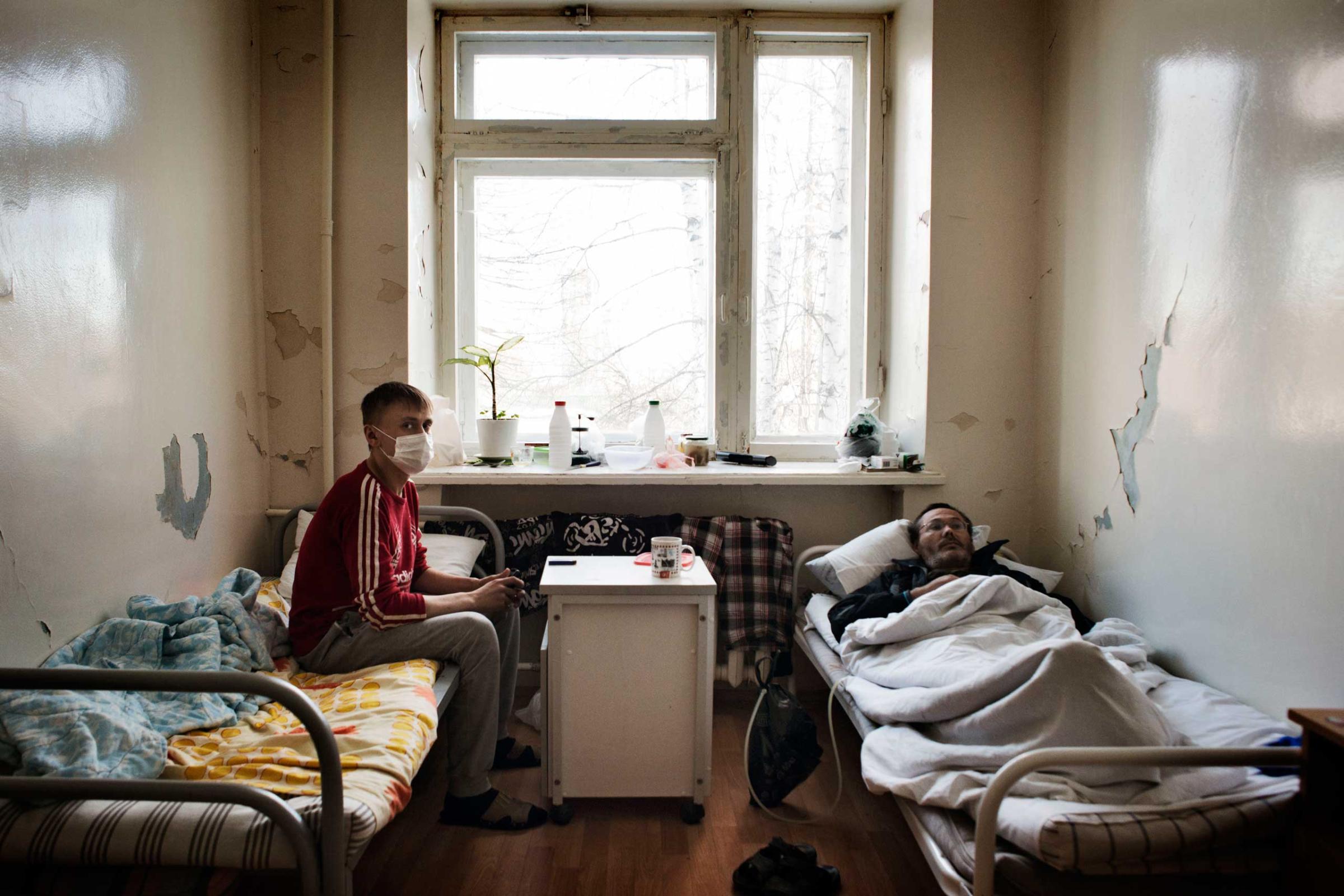 Andrey affected with tuberculosis lies in a hospital bed. The treatment he is undergoing is affecting seriously his liver already damaged from a long use of Krokodil.