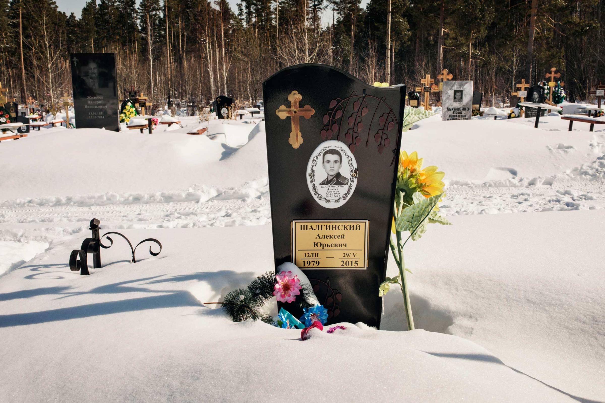 Alexei is buried in a cemetery on the outskirt of Yekaterinburg. He died in 2015 because of the large use of Krokodil that reduced drastically his immune system.