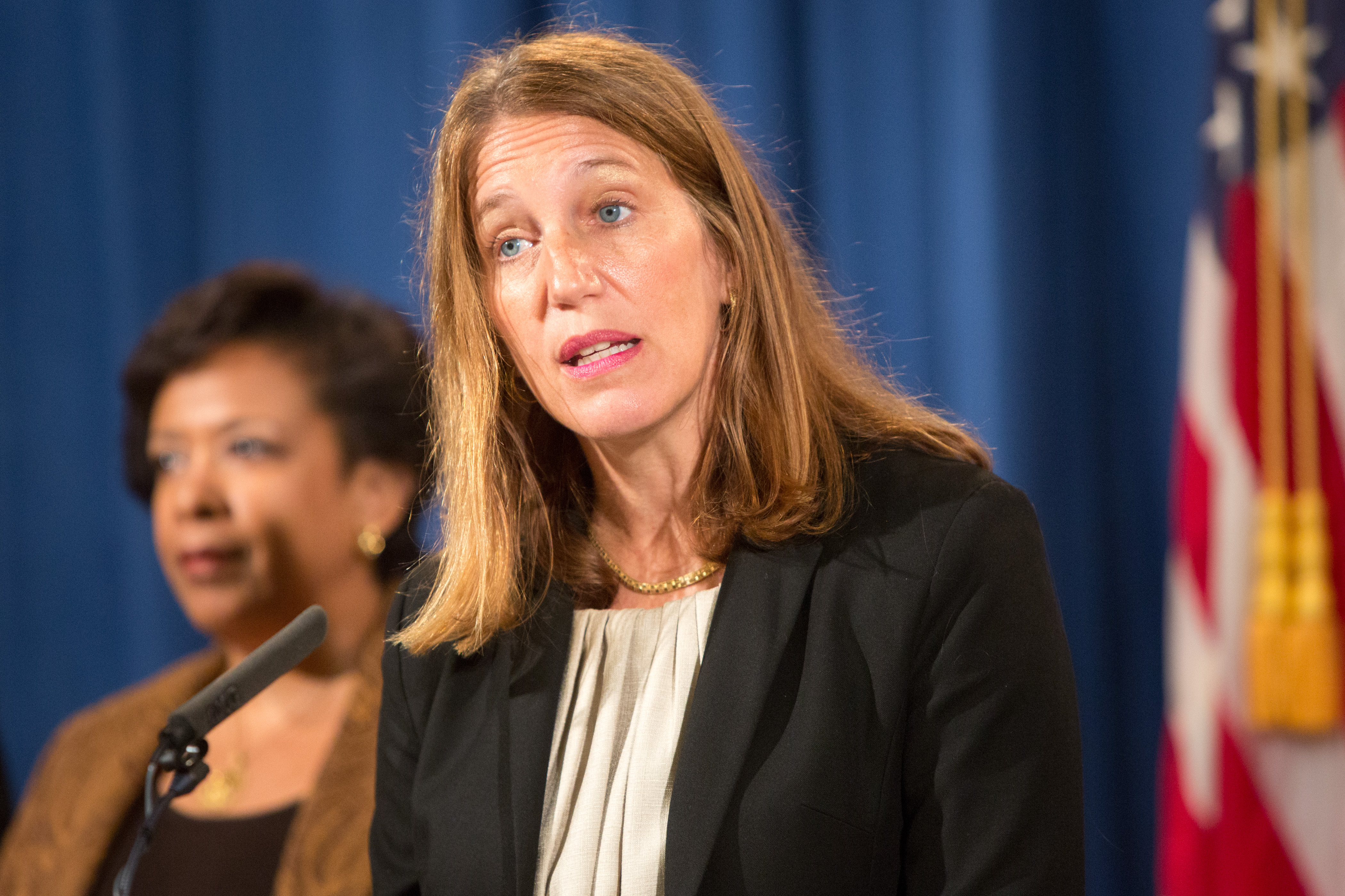 Department of Health and Human Services Secretary Sylvia Mathews Burwell speaks at a press conference on June 22, 2016 in Washington, DC. (Allison Shelley&mdash;Getty Images)