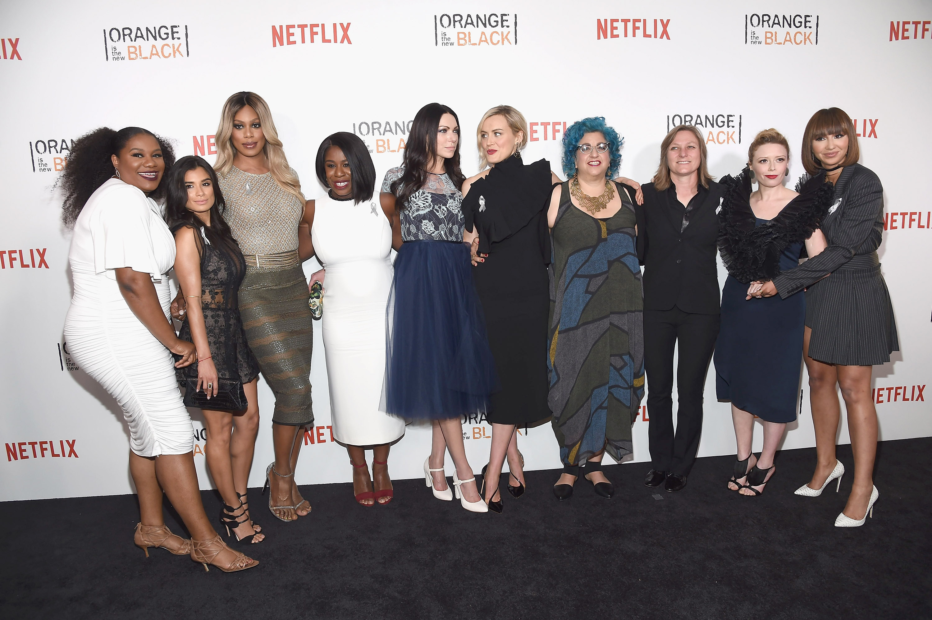 The cast of "Orange Is The New Black"  attends the Netflix series' New York City premiere  on June 16, 2016. (Gary Gershoff&mdash;WireImage)