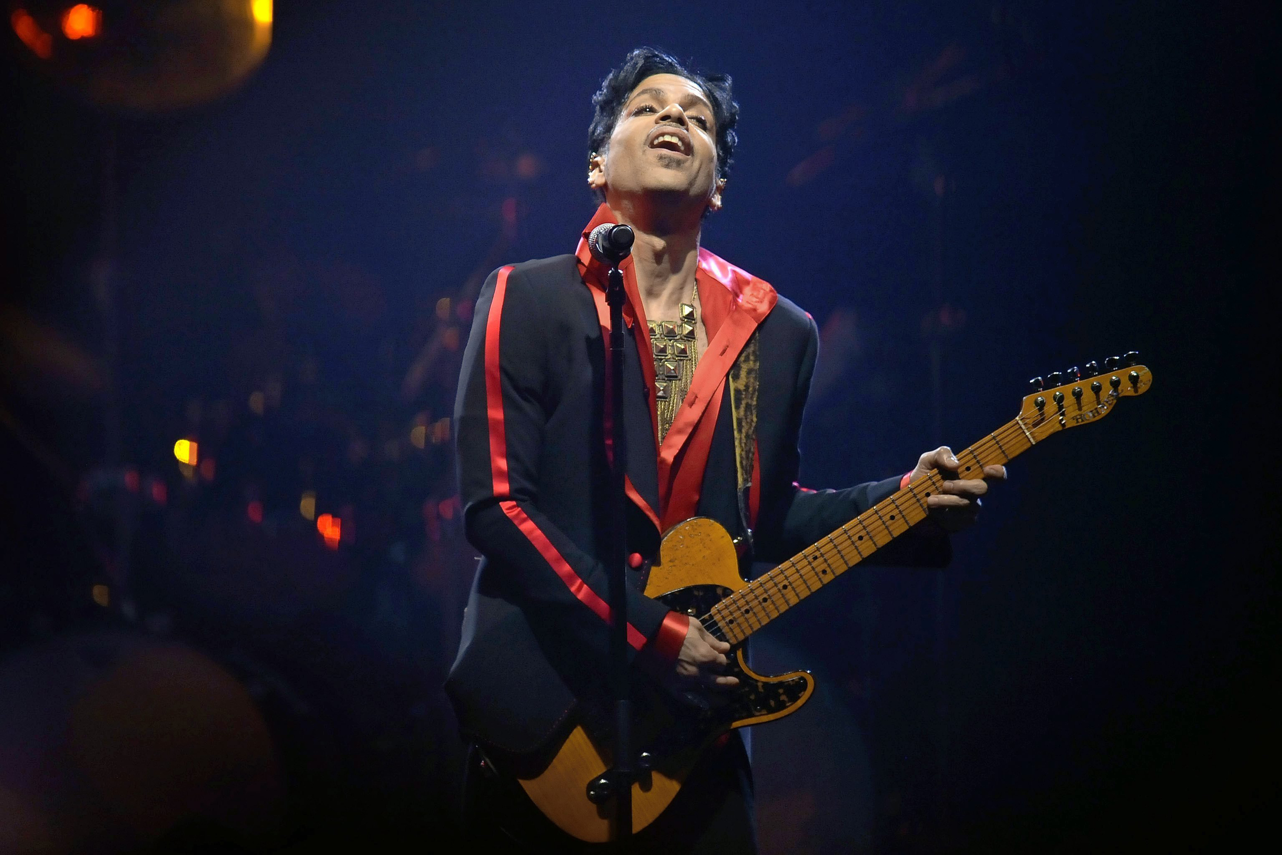 Prince, during his concert at the Sportpaleis in Antwerp, Belgium, Nov. 8, 2010. Correction: The original version of this caption misstated the date of a Prince concert. It was Nov. 8, 2010. (Dirk Waem—EPA)