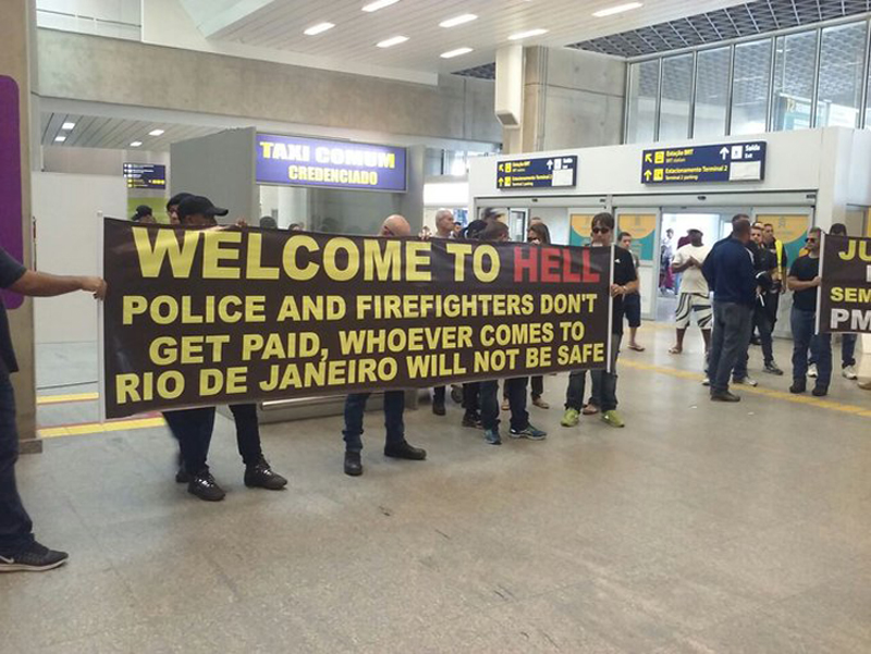 Scene at Rio airport.