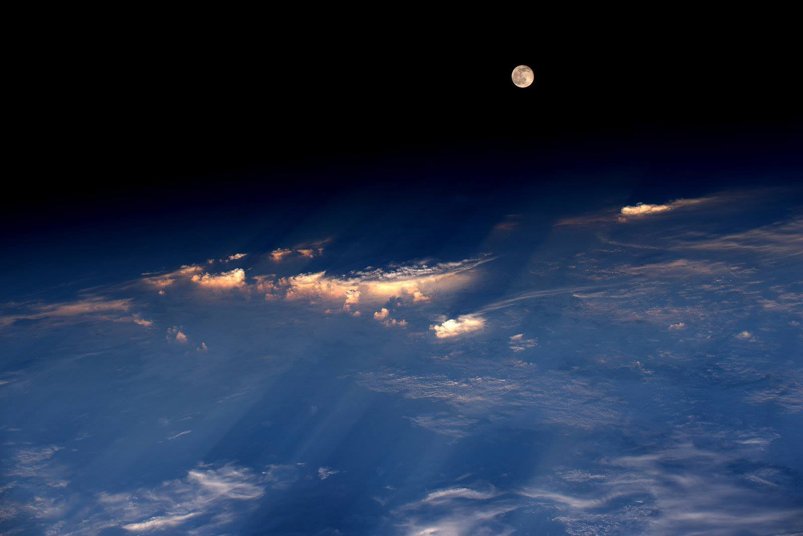strawberry moon from space