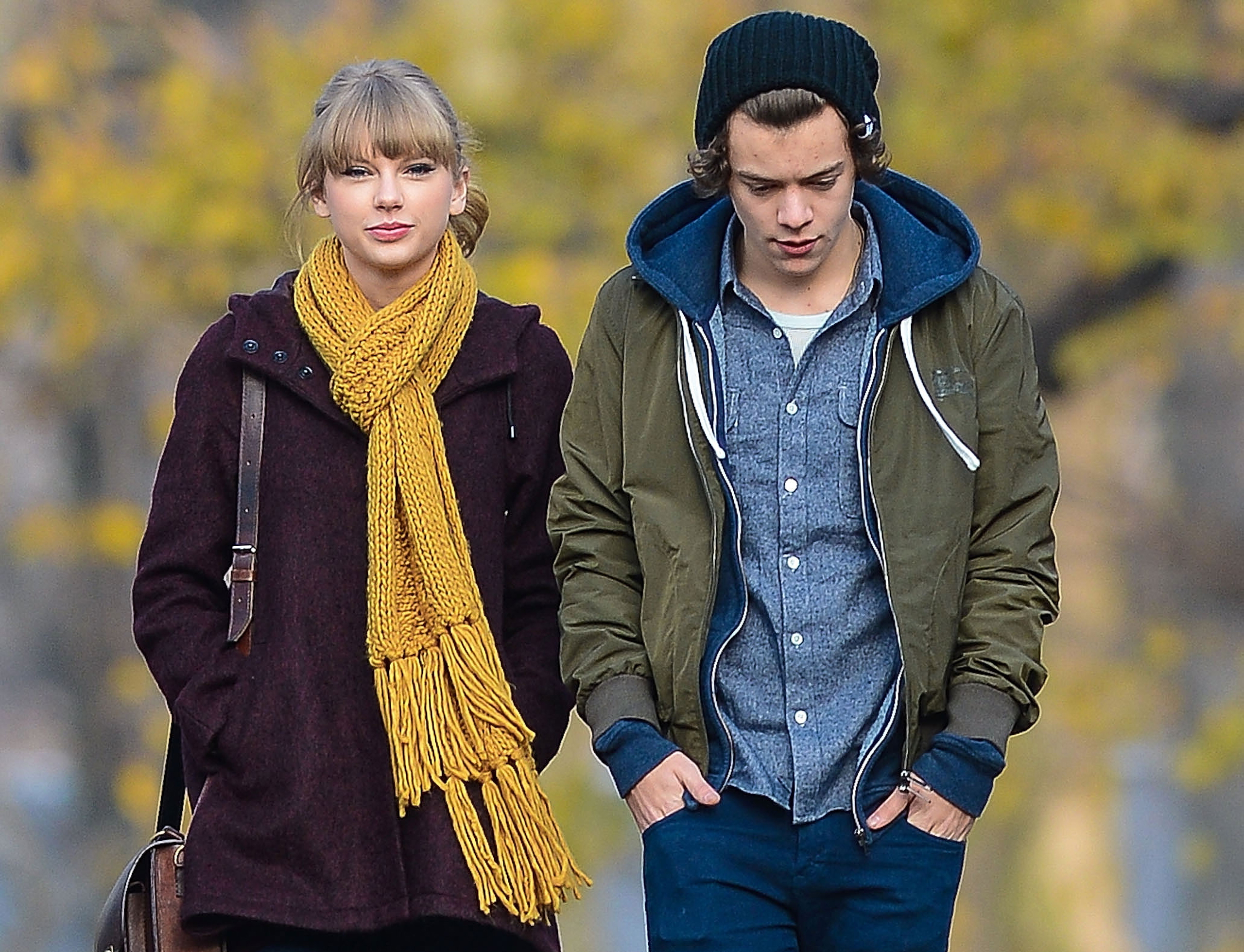 Taylor Swift and Harry Styles are seen walking around Central Park in New York on Dec.02, 2012. (David Krieger—Bauer-Griffin/GC Images)