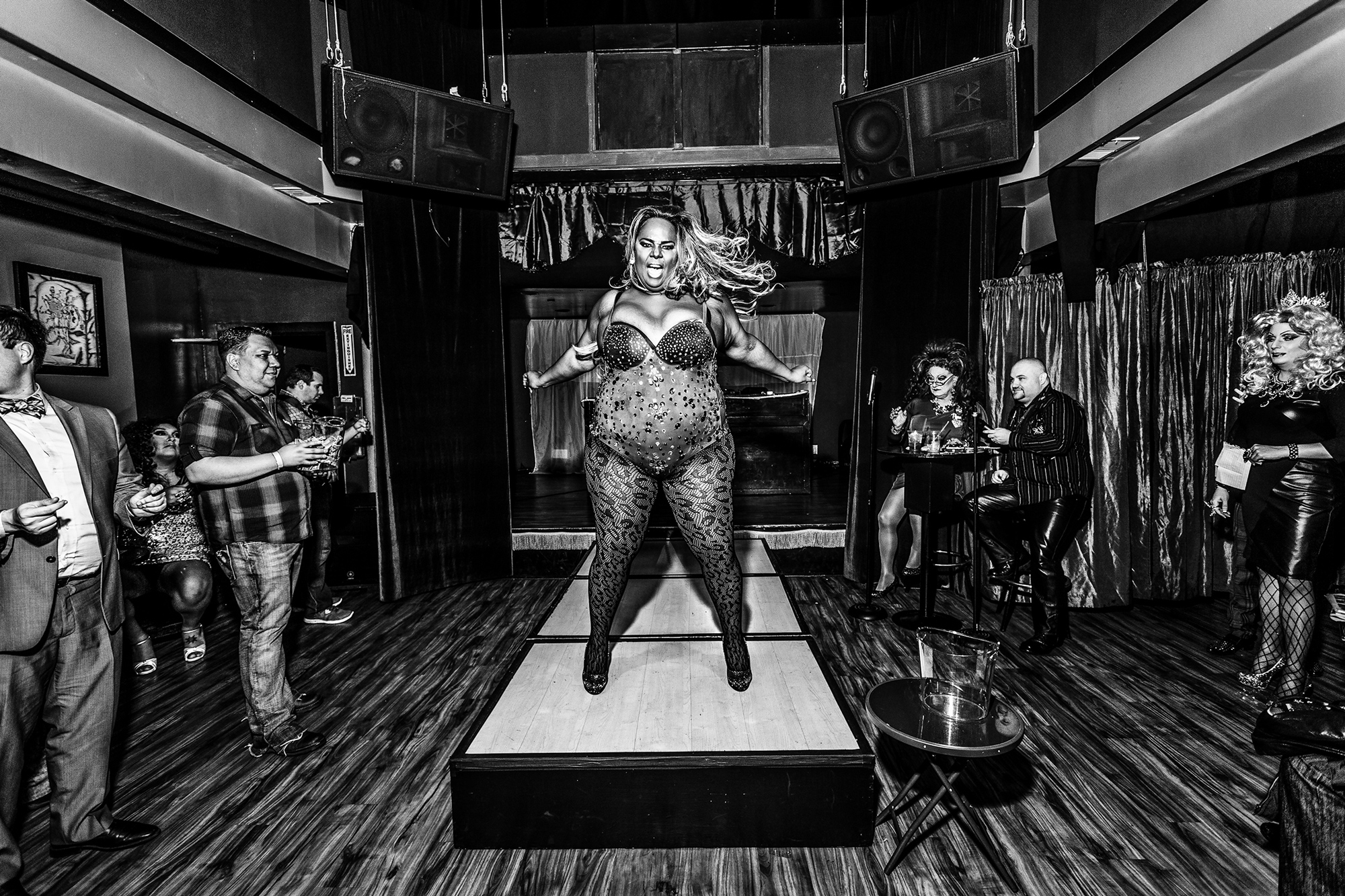 Beyonce DeLuxe Black St-James, based in Seattle, performs at a drag show in San Francisco on Feb. 14, 2015. The sevent was hosted by the Imperial Court of San Francisco.
