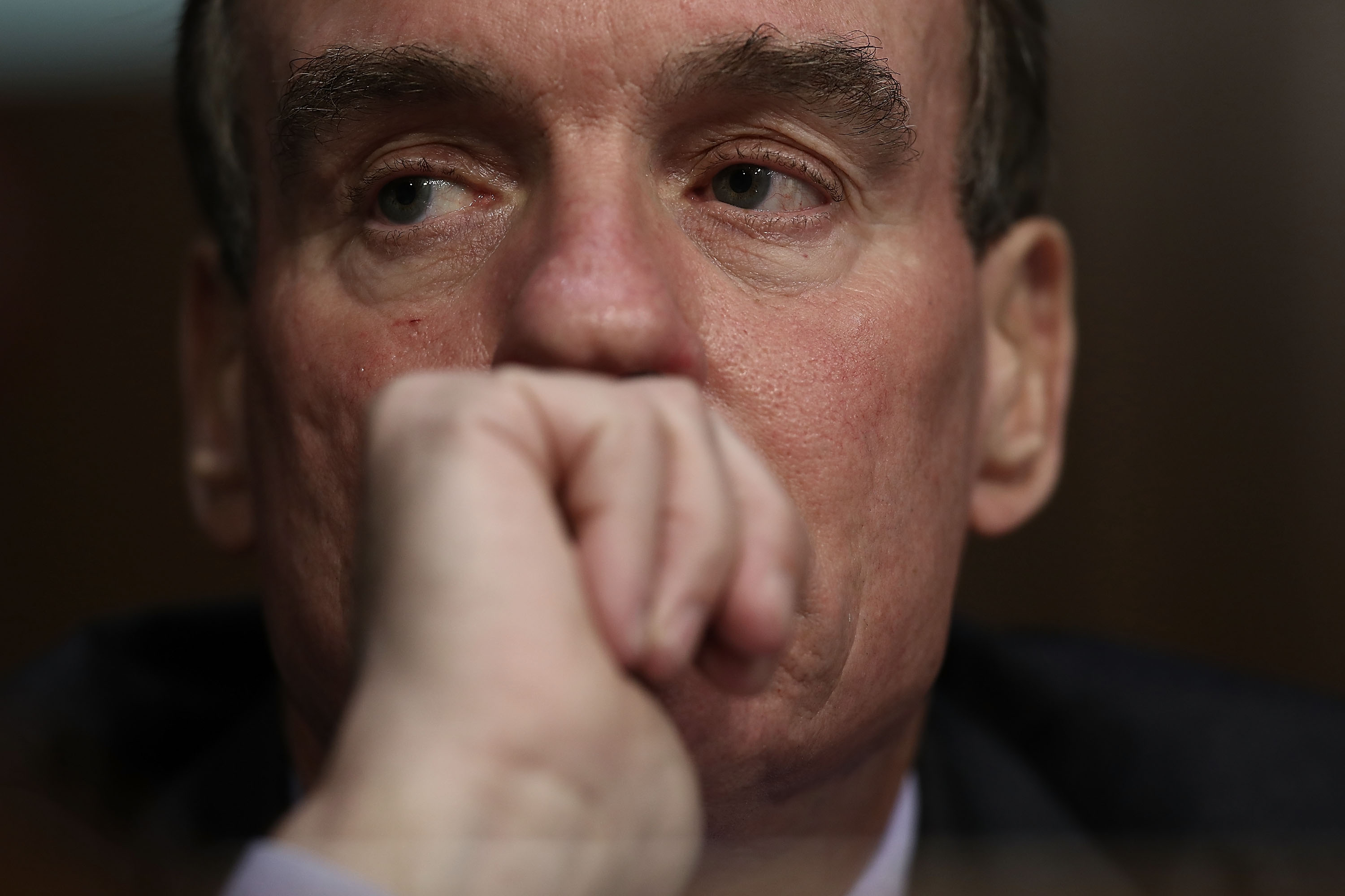 Sen. Mark Warner (D-VA) listens to testimony from U.S. Federal Reserve Board Chairwoman Janet Yellen during Yellen's testimony before the Senate Banking, Housing and Urban Affairs Committee in Washington, D.C., on June 21, 2016. (Win McNamee—Getty Images)