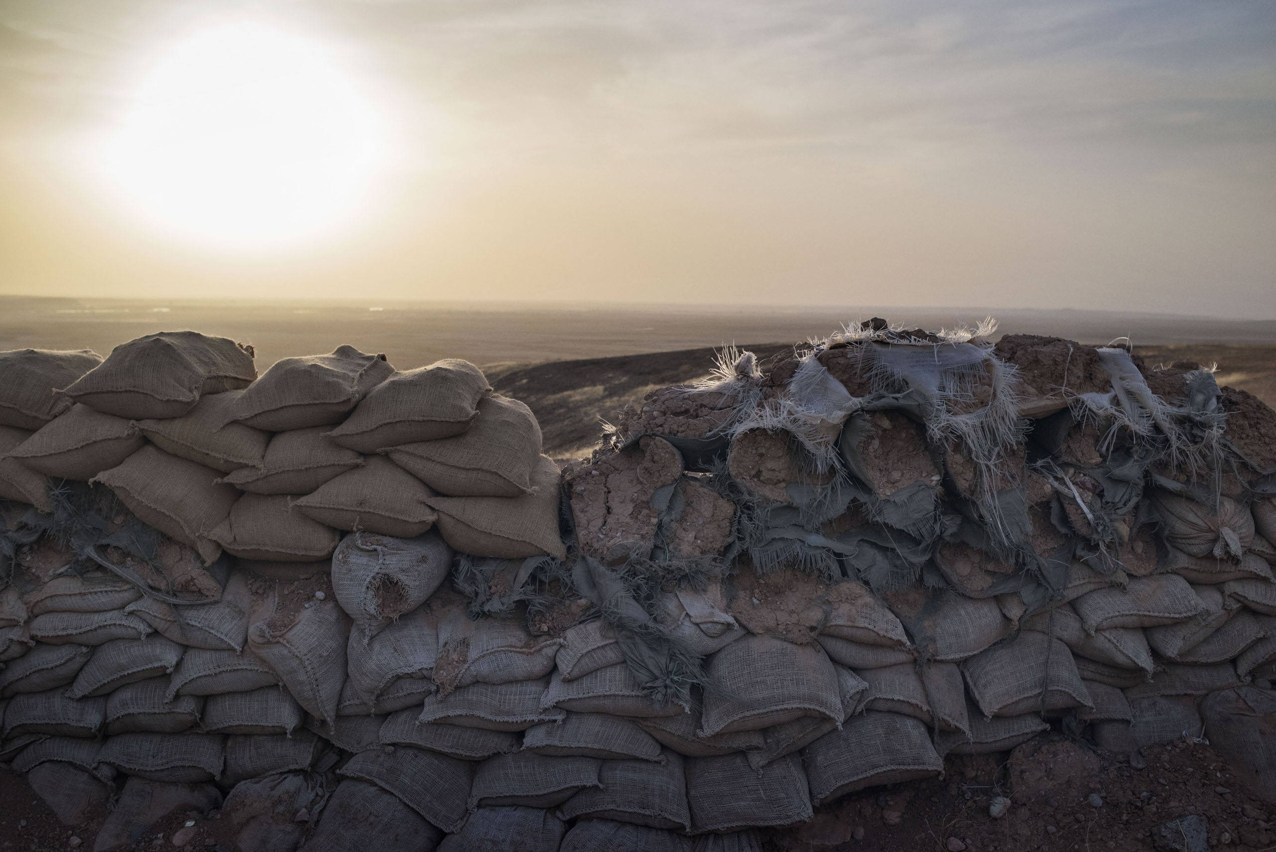 The front line near the village of Sultan Abdullah, northern Iraq, May 15, 2016. Kurdish forces are  defending their lines against ISIS in northern Iraq, rather than actively pushing into ISIS held territory.