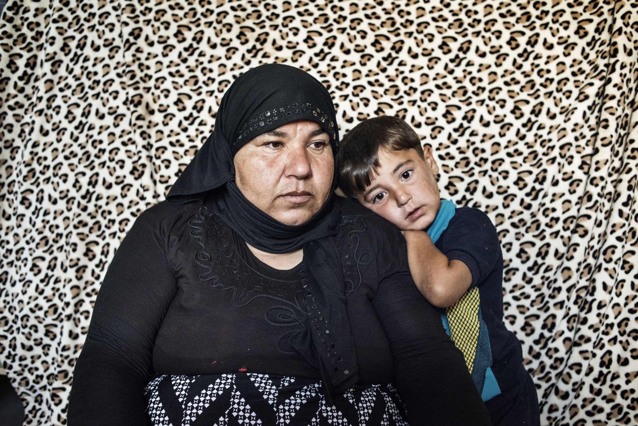 Nasima Abdo, 35, a member of the Yazidi religious minority, appears in a camp for displaced people outside the city of Dohuk, in Iraq's autonomous Kurdish region, May 19, 2016. Abdo and three of her children were taken captive by ISIS fighters in August 2014. After months in captivity, she escaped, while two of her children remain in ISIS' hands.