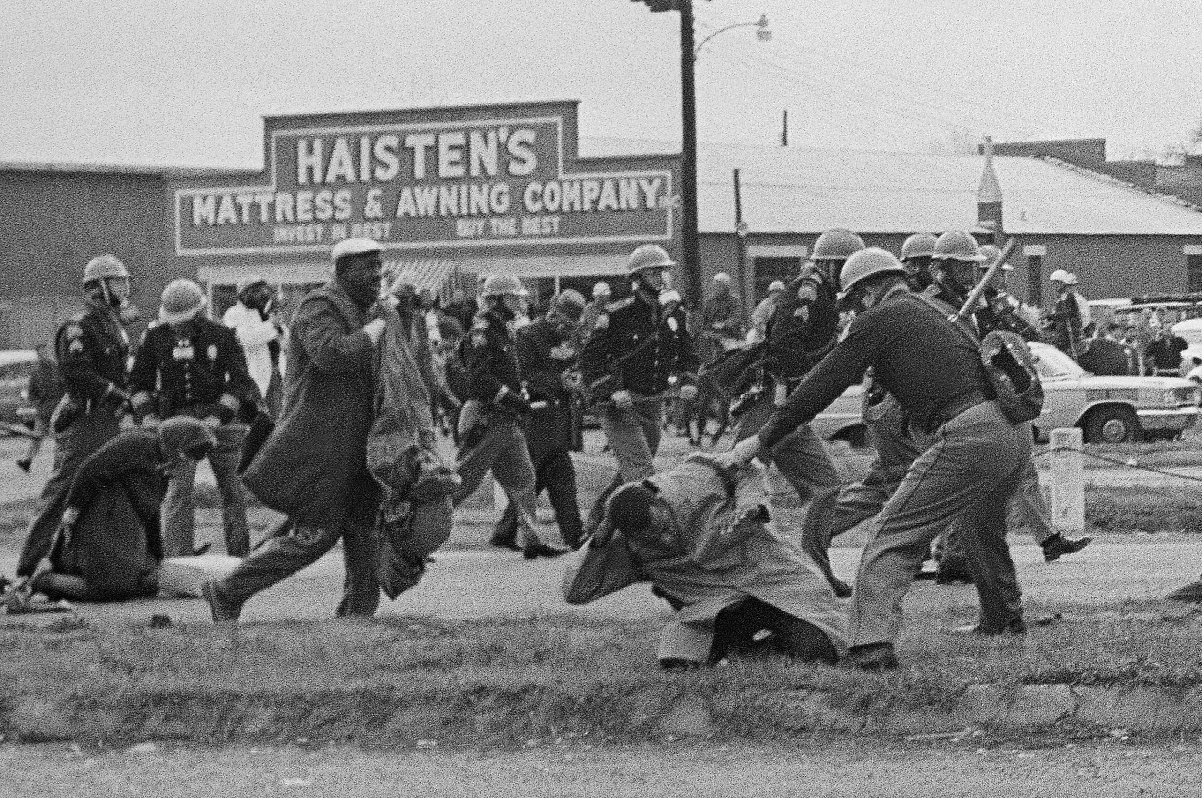 John Lewis beaten by state troopers on Bloody Sunday in Selma, Ala, 1965.