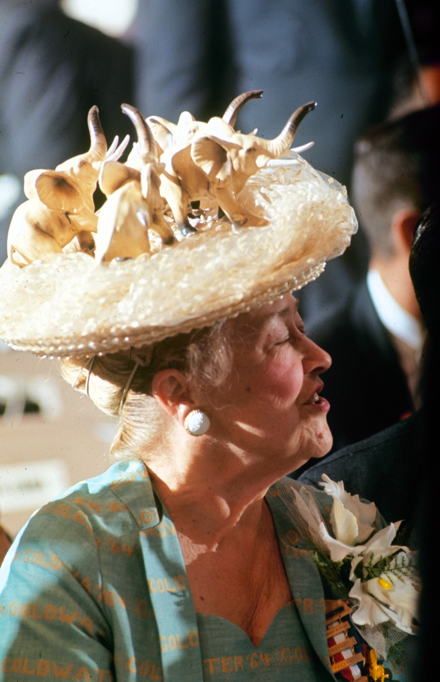Colorful hat at the Republican National Convention, 1964.