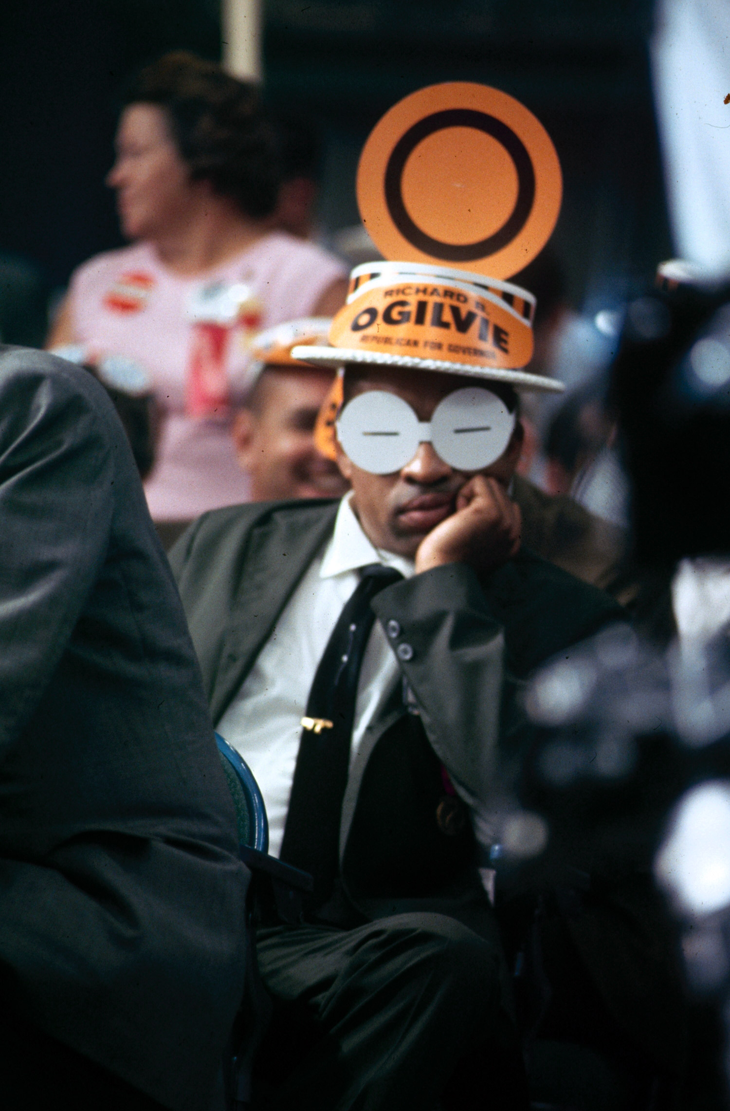Colorful hat at the Republican National Convention, 1968.