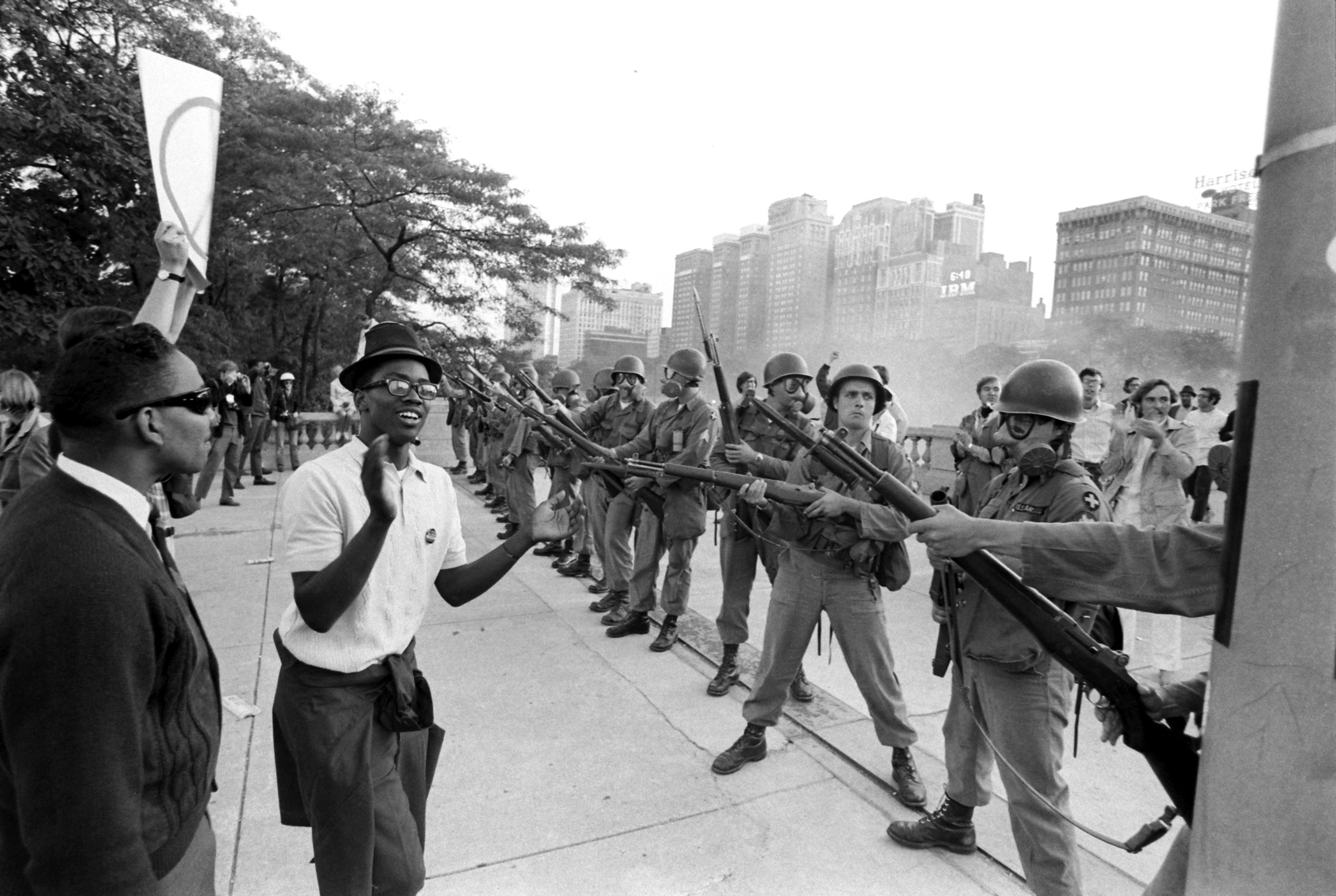 Protests at the Democratic Convention in Chicago, July 1968.