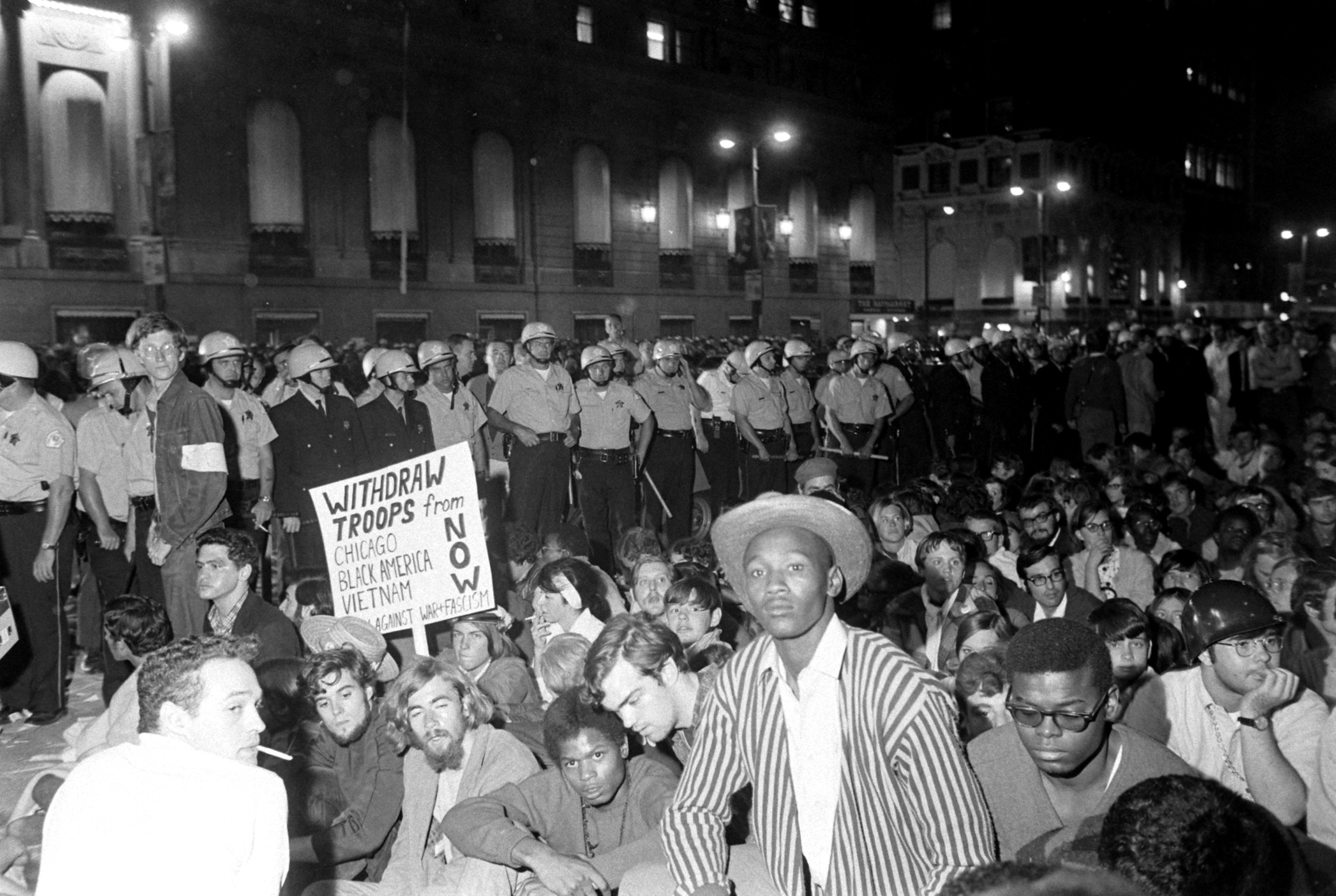 Protests at the Democratic Convention in Chicago, July 1968.