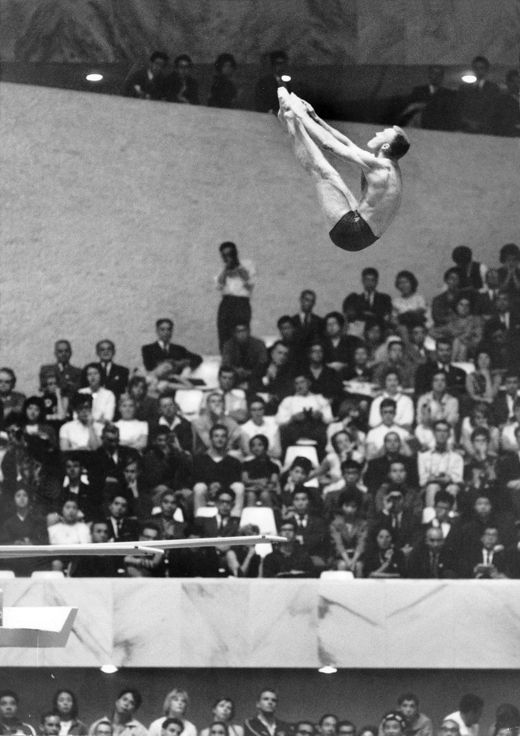 U.S. platform diver Frank Gorman competing in the 1964 summer Olympics in Tokyo, Japan.