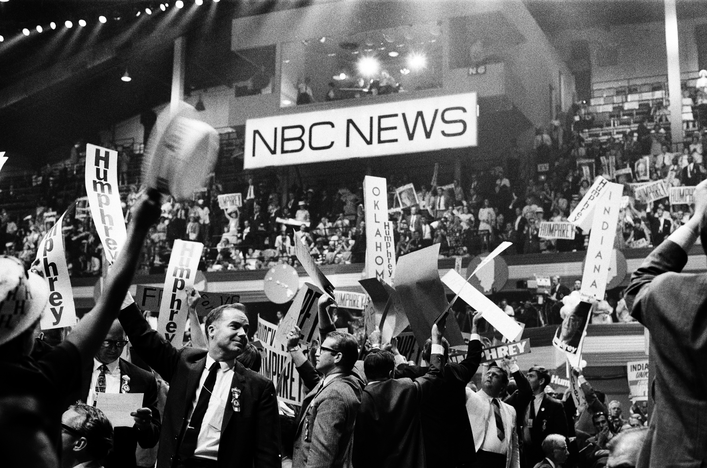 Supporters during the 1968 Democratic National Convention held at the International Amphitheatre in Chicago, Illinois from Aug. 26 to Aug. 29, 1968. (NBC NewsWire/Getty Images)