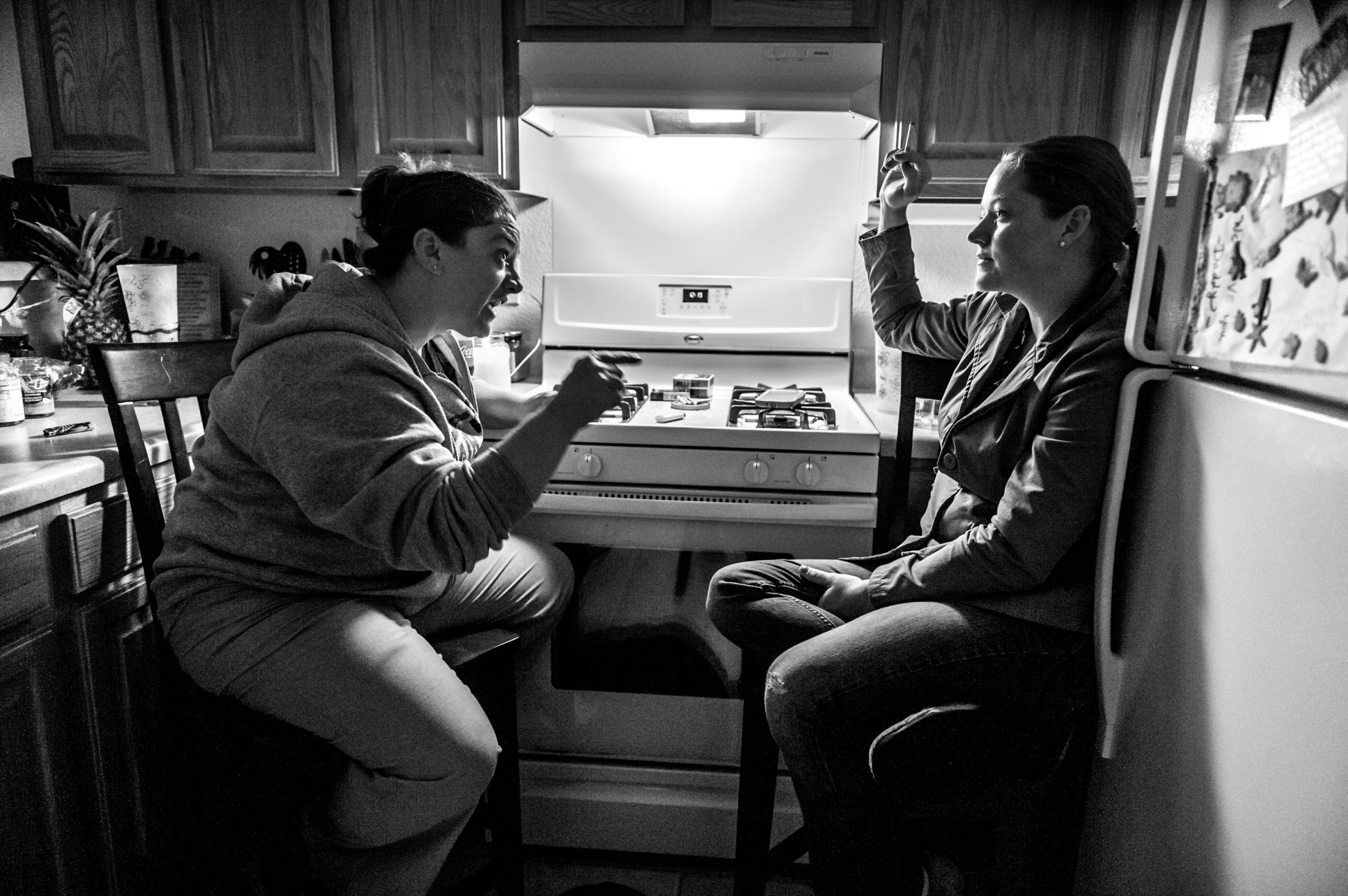 Military rape survivors Jennifer Norris and Jessica Hinves, chain-smoke and discuss their rapes late into the night at Jessica's home in Biloxi, Mississippi. Jennifer Norris was drugged and raped by her recruiter after joining the US Air Force when she was 21 years old. "It’s like being in a domestic violence marriage that you can't get divorced from," she said. Jessica Hinves, was an Air Force fighter jet mechanic when a member of her squadron at Nellis Air Force Base raped her. The case against her rapist was thrown out the day before the trial was to begin by a commander who said "Though he didn't act like a gentleman, there was no reason to prosecute."