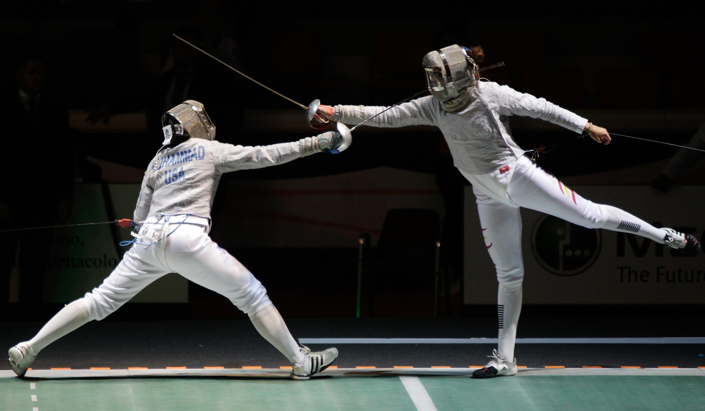 Ibtihaj Muhammad—Muhammad picked up fencing in eighth grade in part because the body-length attire accommodated her Muslim faith. The Duke grad will be the first American Olympian to compete in a hijab.