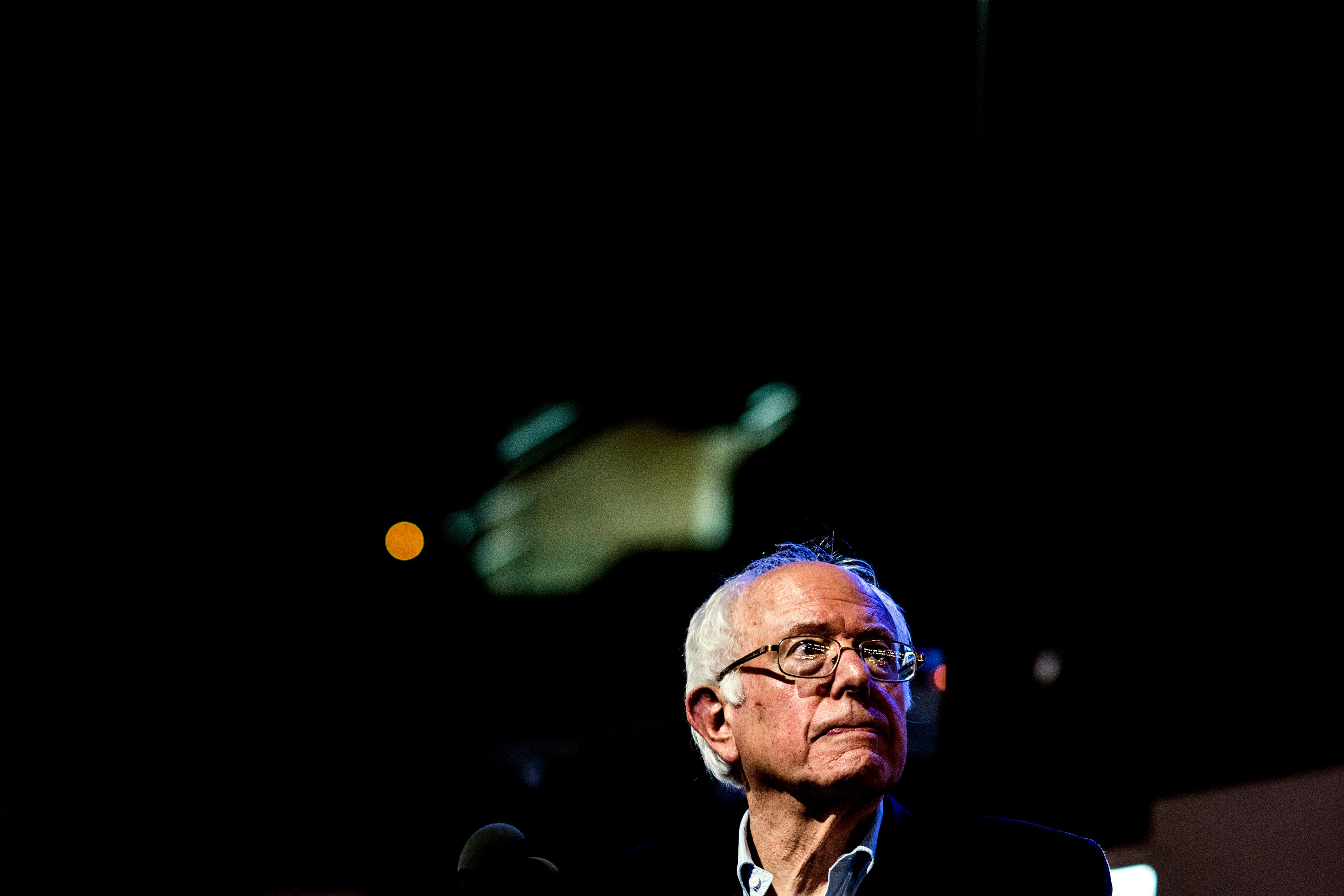 Vermont Sen. Bernie Sanders speaks at the Democratic National Convention on July 25, 2016, in Philadelphia. (Benjamin Lowy for TIME)