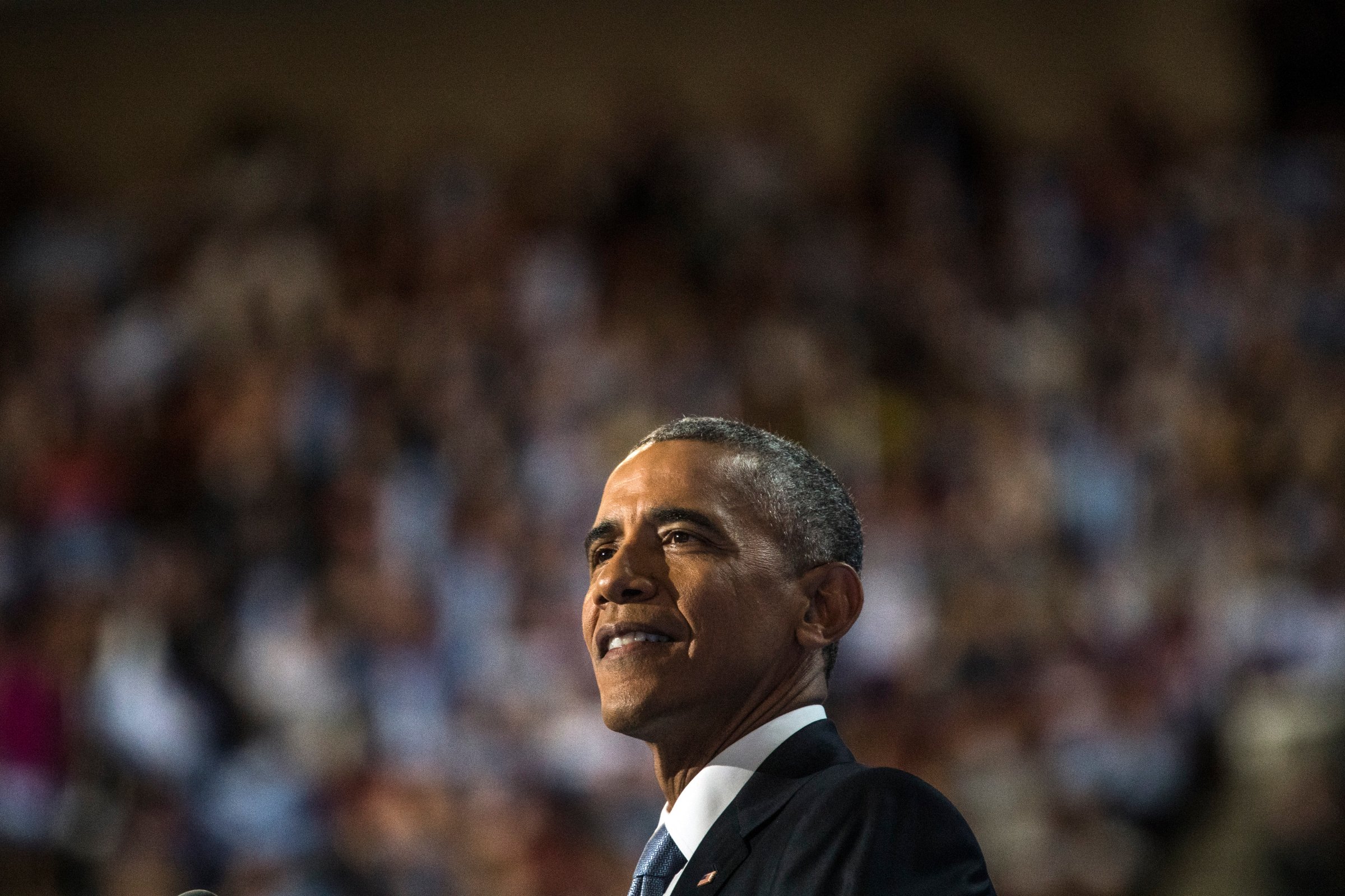 President Barack Obama speaks at the Democratic National Convention in Philadelphia on July 27, 2016.