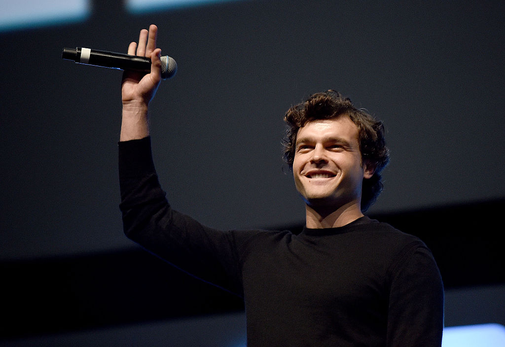 Alden Ehrenreich, who will play Han Solo, on stage during Future Directors Panel at the Star Wars Celebration 2016 at ExCel on July 17, 2016 in London, England.