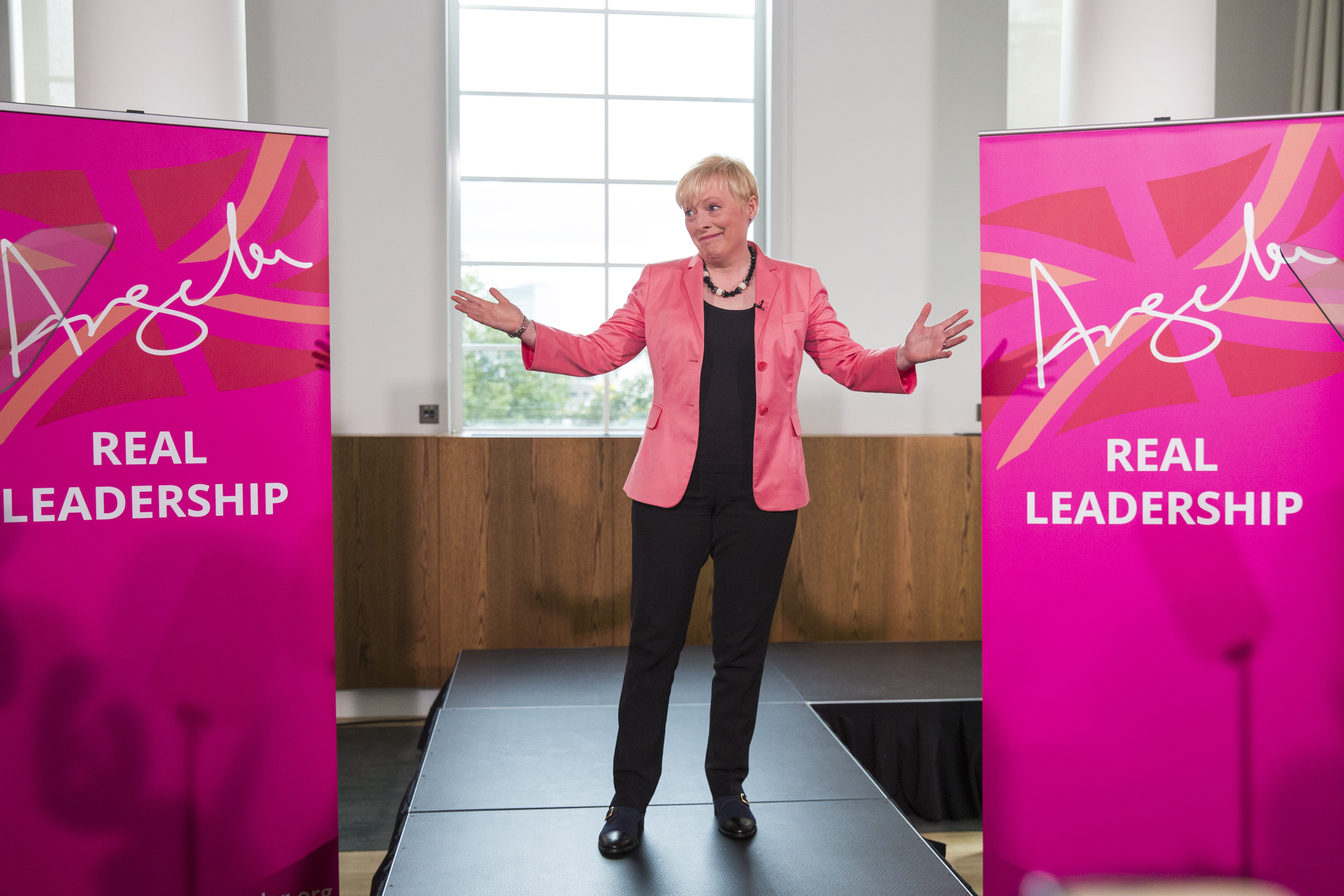 Former Shadow Cabinet Minister Angela Eagle launches her bid for Labour leadership at a press conference at Savoy Place on July 11, 2016 in London, England. (Jack Taylor—Getty Images)