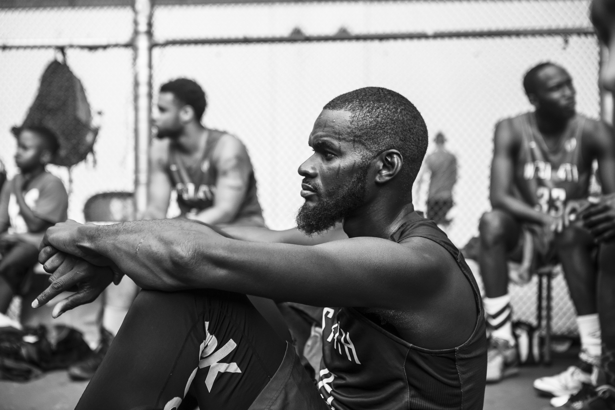 A player from the Men's division of the West 4th Street Basketball League in New York City on July 03, 2015.