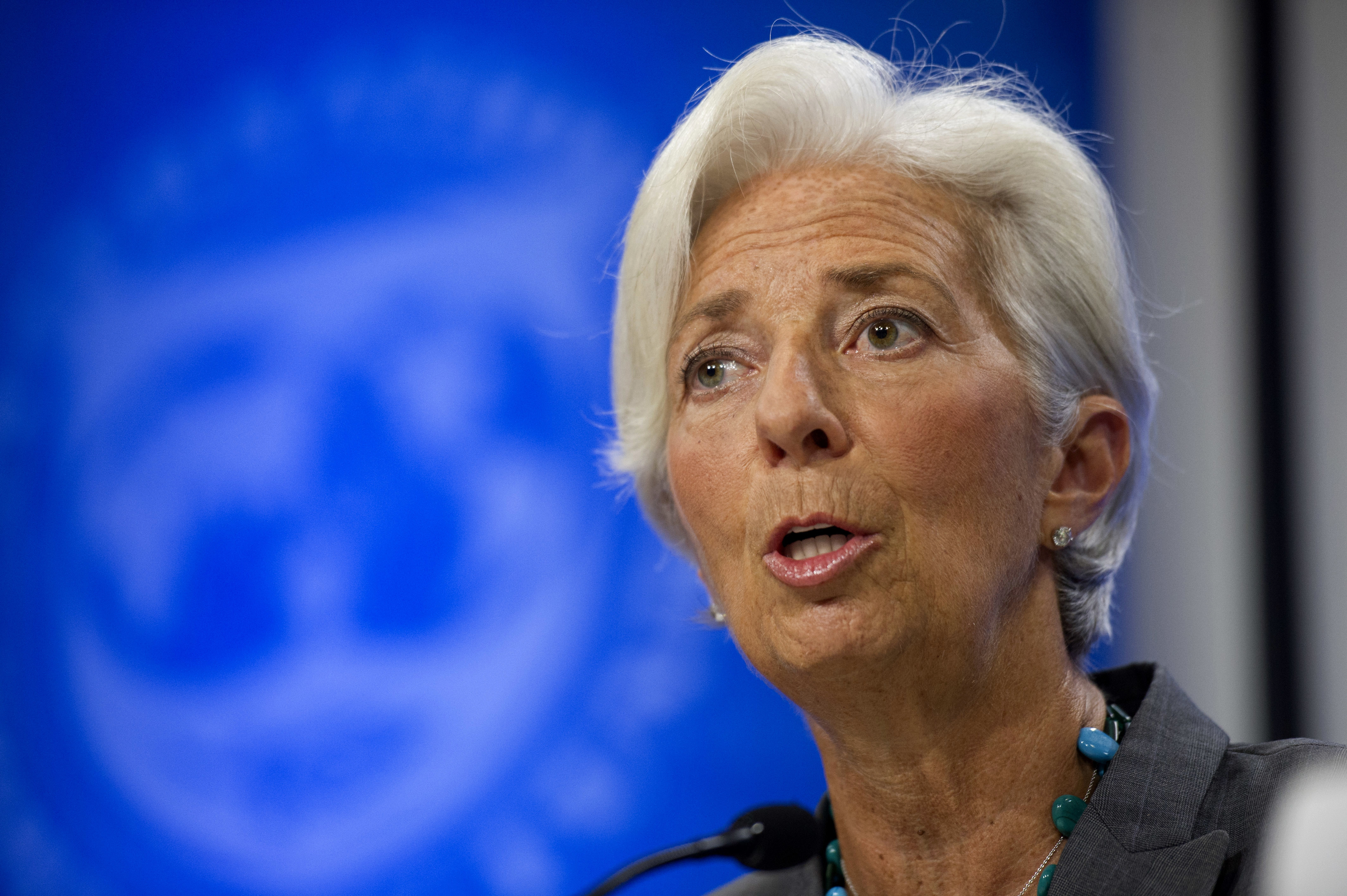 International Monetary Fund (IMF) Managing Director Christine Lagarde speaks during a news conference, Wednesday, June 22, 2016, in Washington. (Cliff Owen—AP)