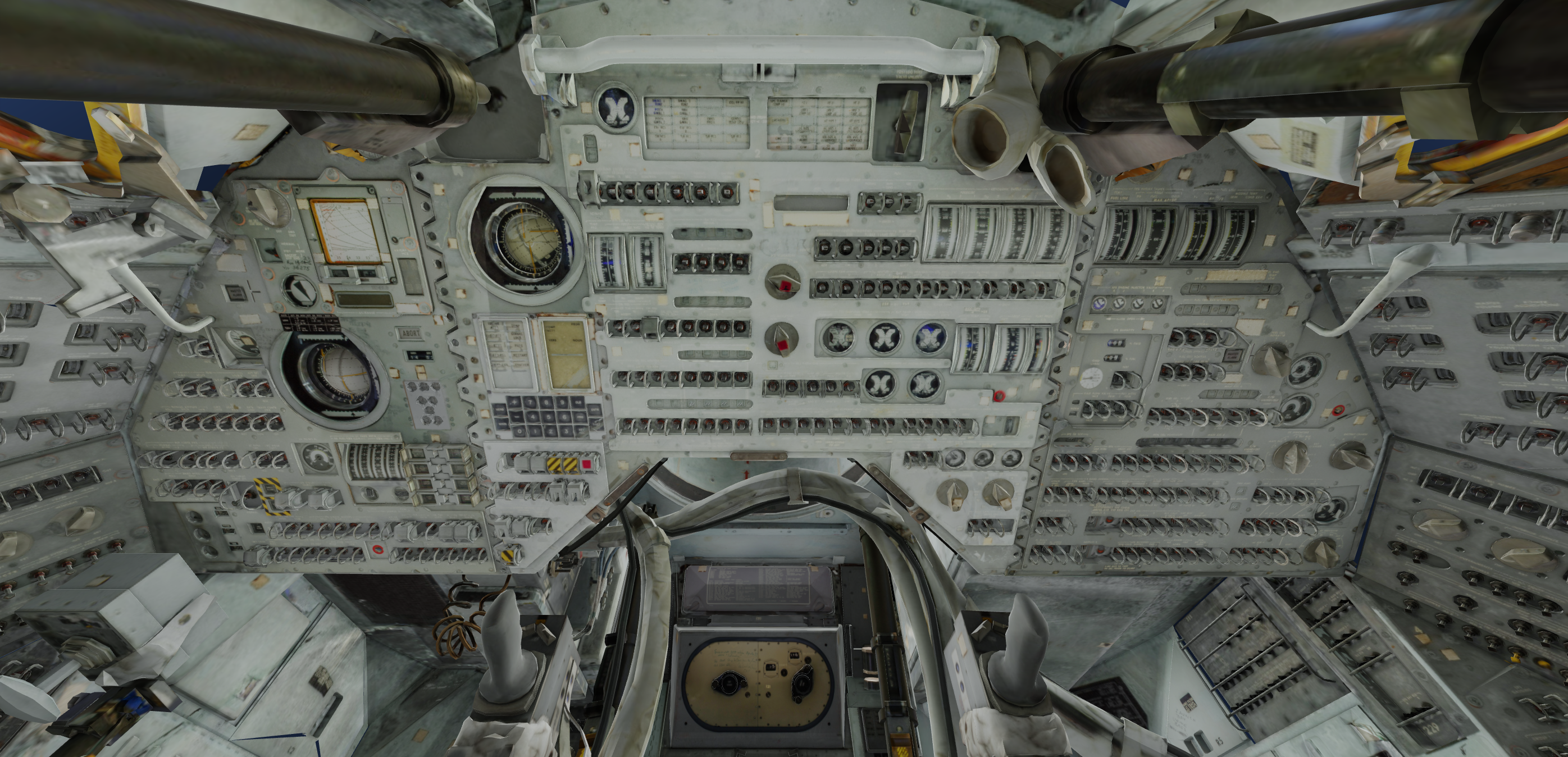 Displays and controls of the Apollo 11. (Smithsonian/Autodesk)