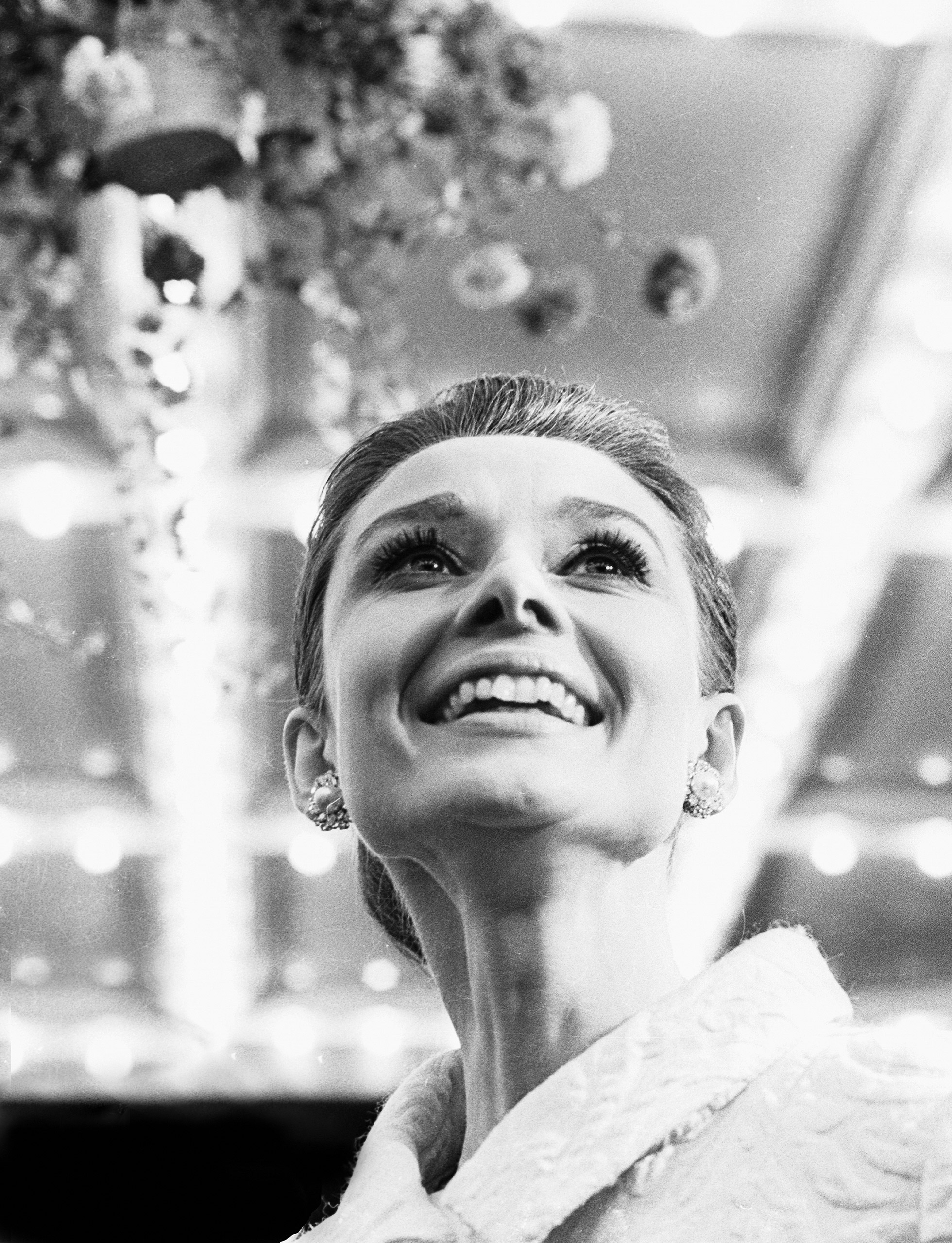 Portrait of Audrey Hepburn.
