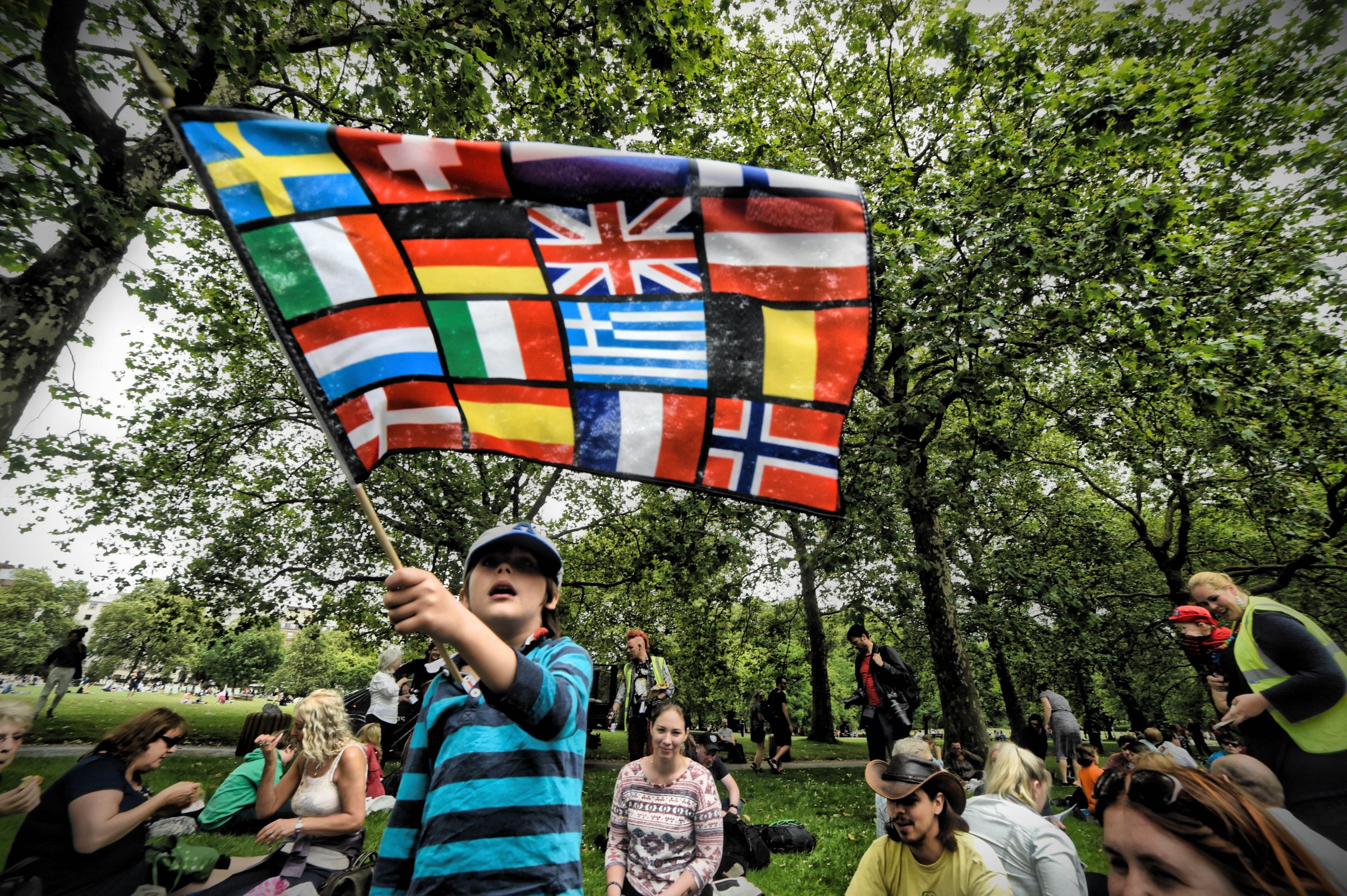 United Kingdom: Picnic against Brexit organised by the General Assembly in Green Park