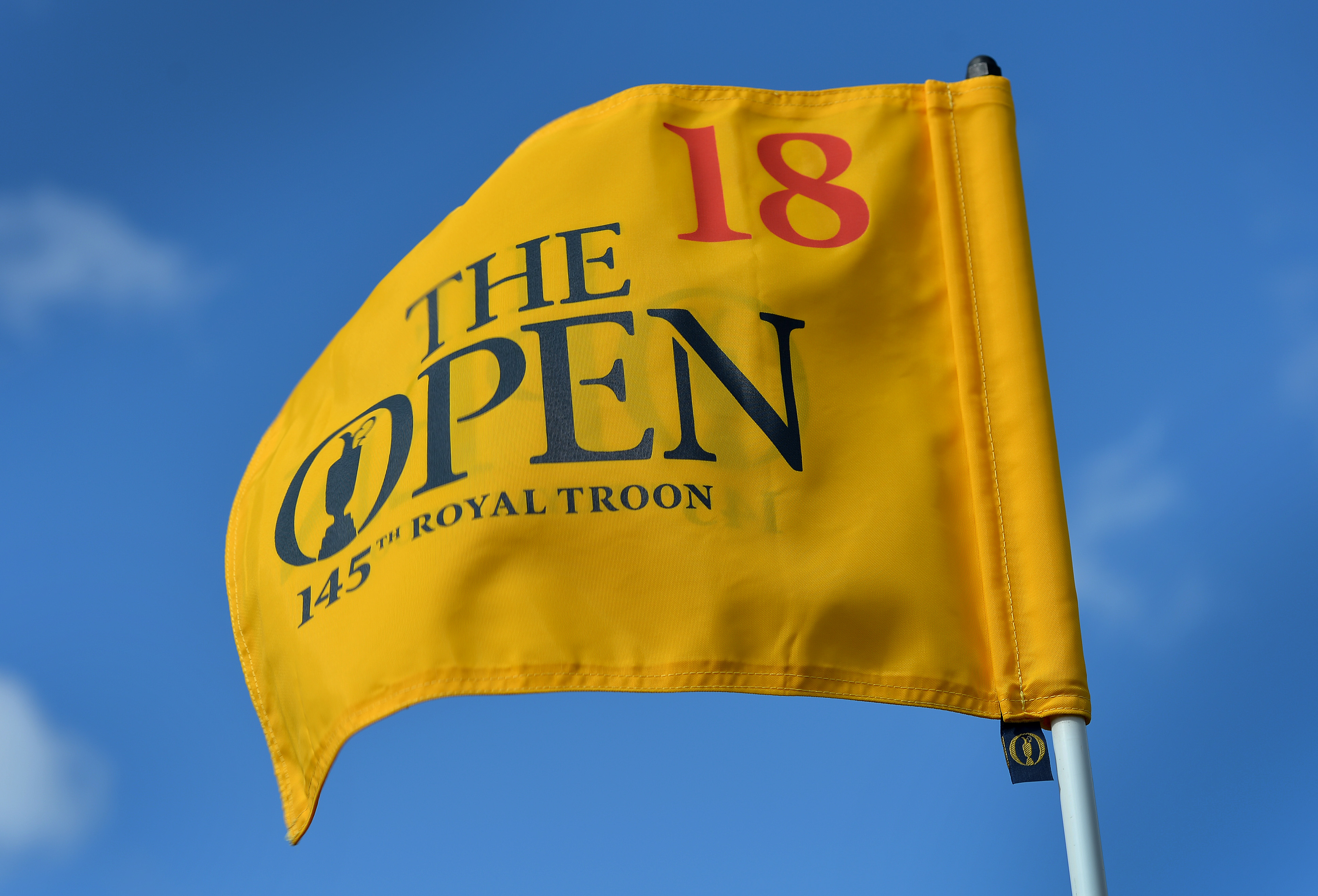 The 18th pin flag at Royal Troon Golf Club during the Open Championship Media Day in Troon, Scotland, on April 26, 2016. (Mark Runnacles—Getty Images)