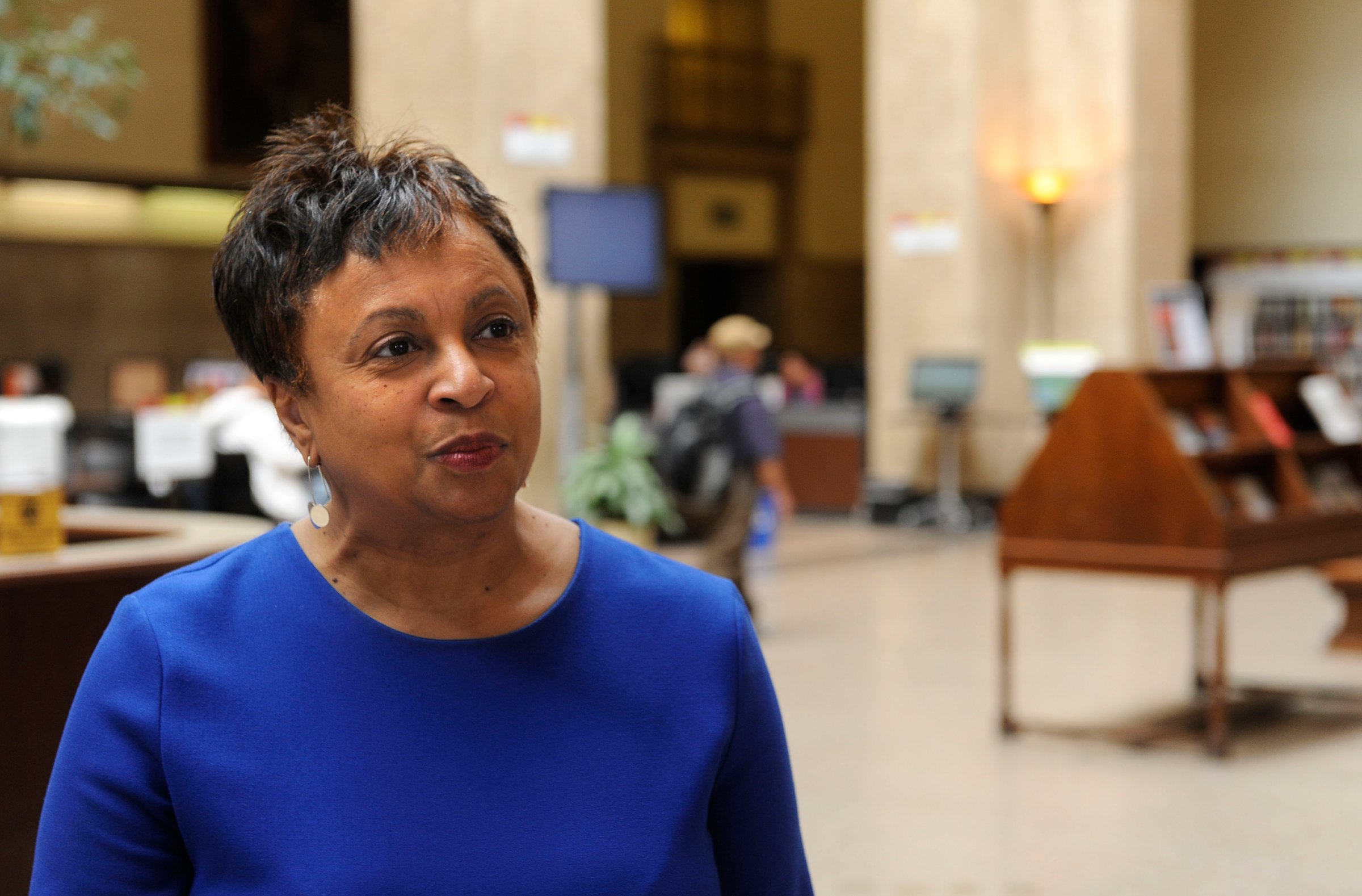 Carla Hayden, in an April 2015 file image, is confirmed by the Senate on Wednesday, July 13, 2016, to head the Library of Congress.