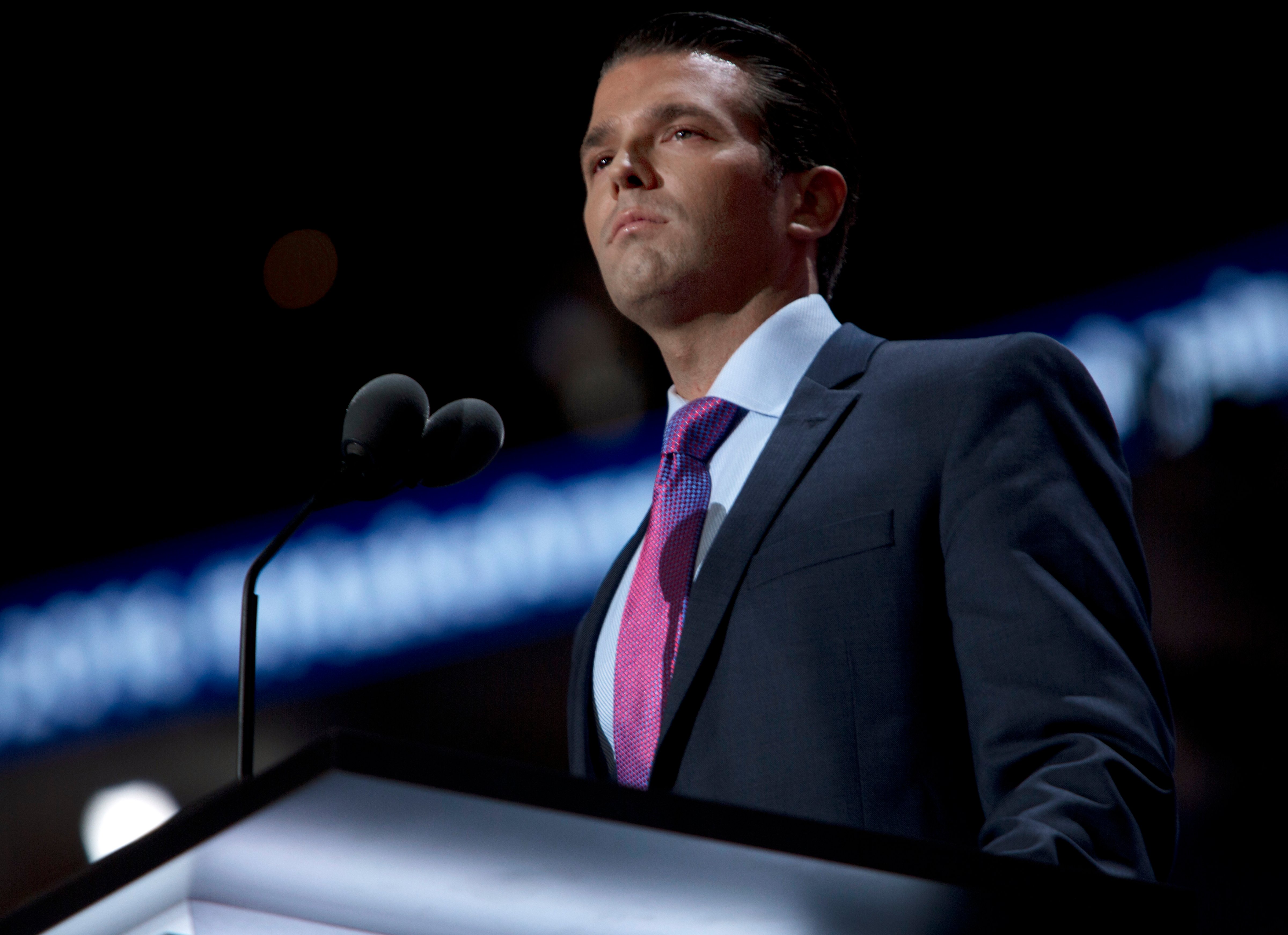 Donald Trump Jr. speaks at the Republican National Convention in Cleveland on July 19, 2016. (Christopher Morris—VII for TIME)