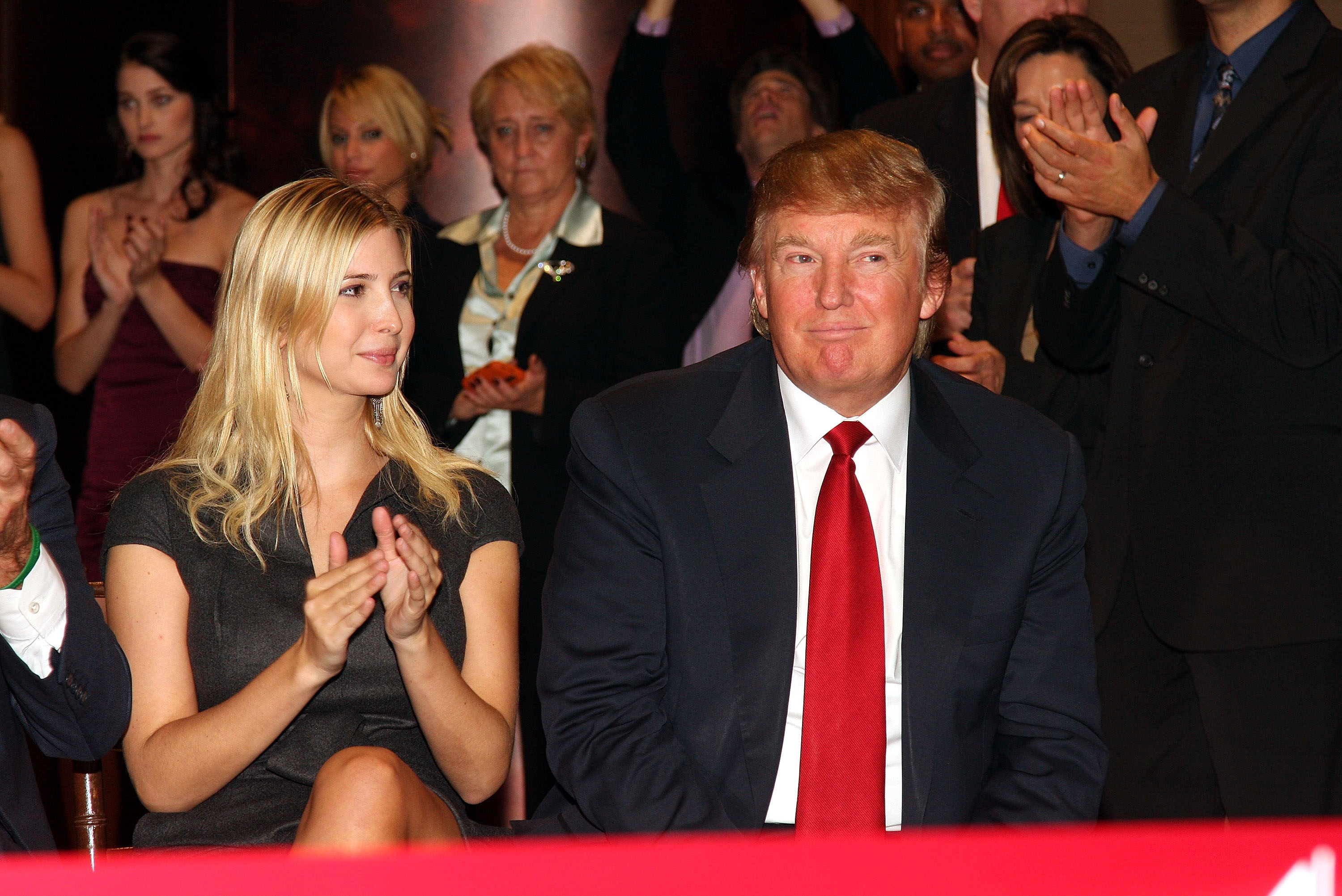 ATLANTIC CITY, NJ - OCTOBER 02:  Donald Trump and Ivanka Trump, Vice President of Development and Acquisitions for Trump Organization, attend the Ribbon Cutting Ceremony to celebrate the opening of The Chairman Tower at the Trump Taj Mahal October 2, 2008 Atlantic City, New Jersey. (Bill McCay—WireImage/Getty Images)