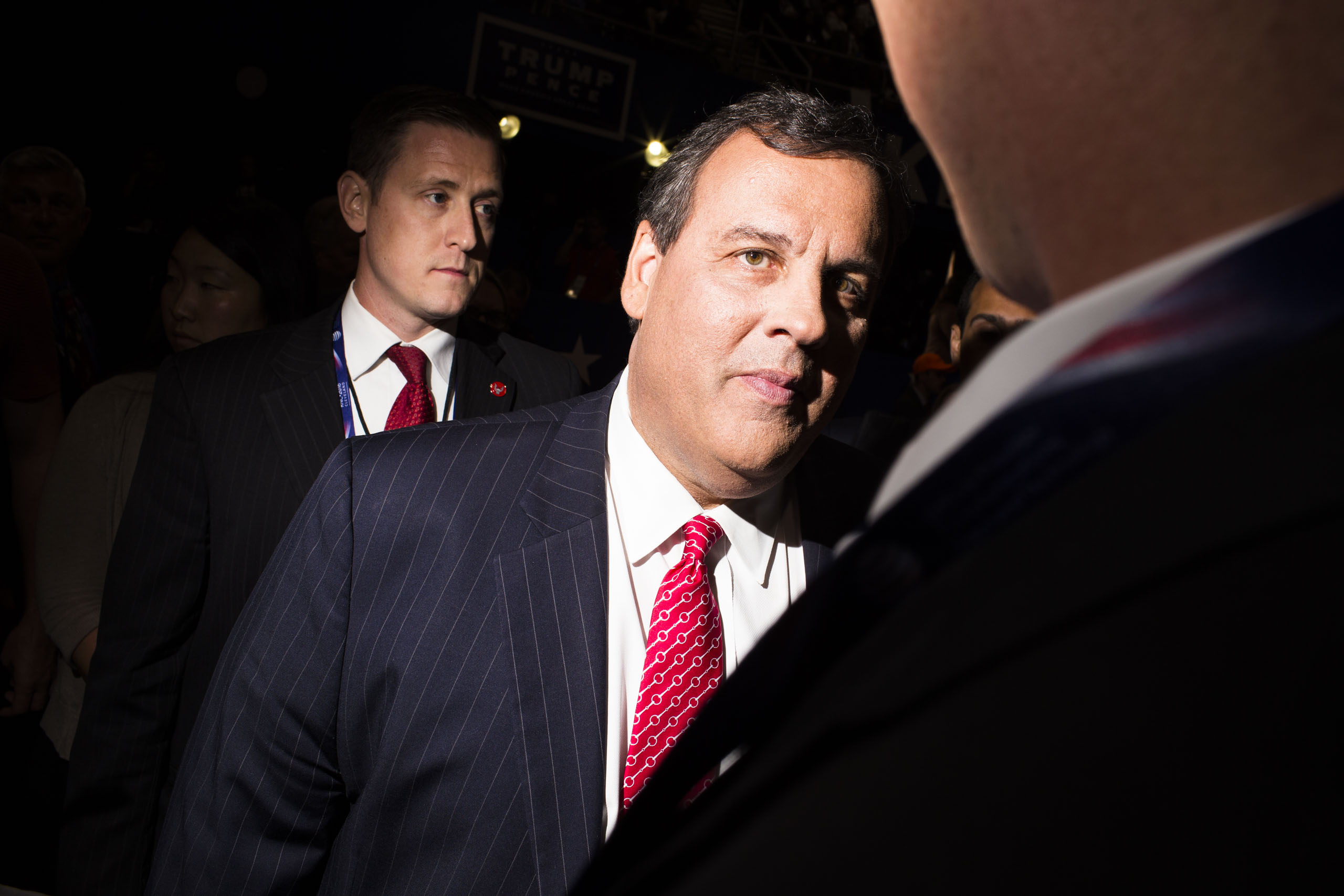 New Jersey Gov. Chris Christie attends the 2016 Republican National Convention in Cleveland on Tuesday, July 19, 2016.