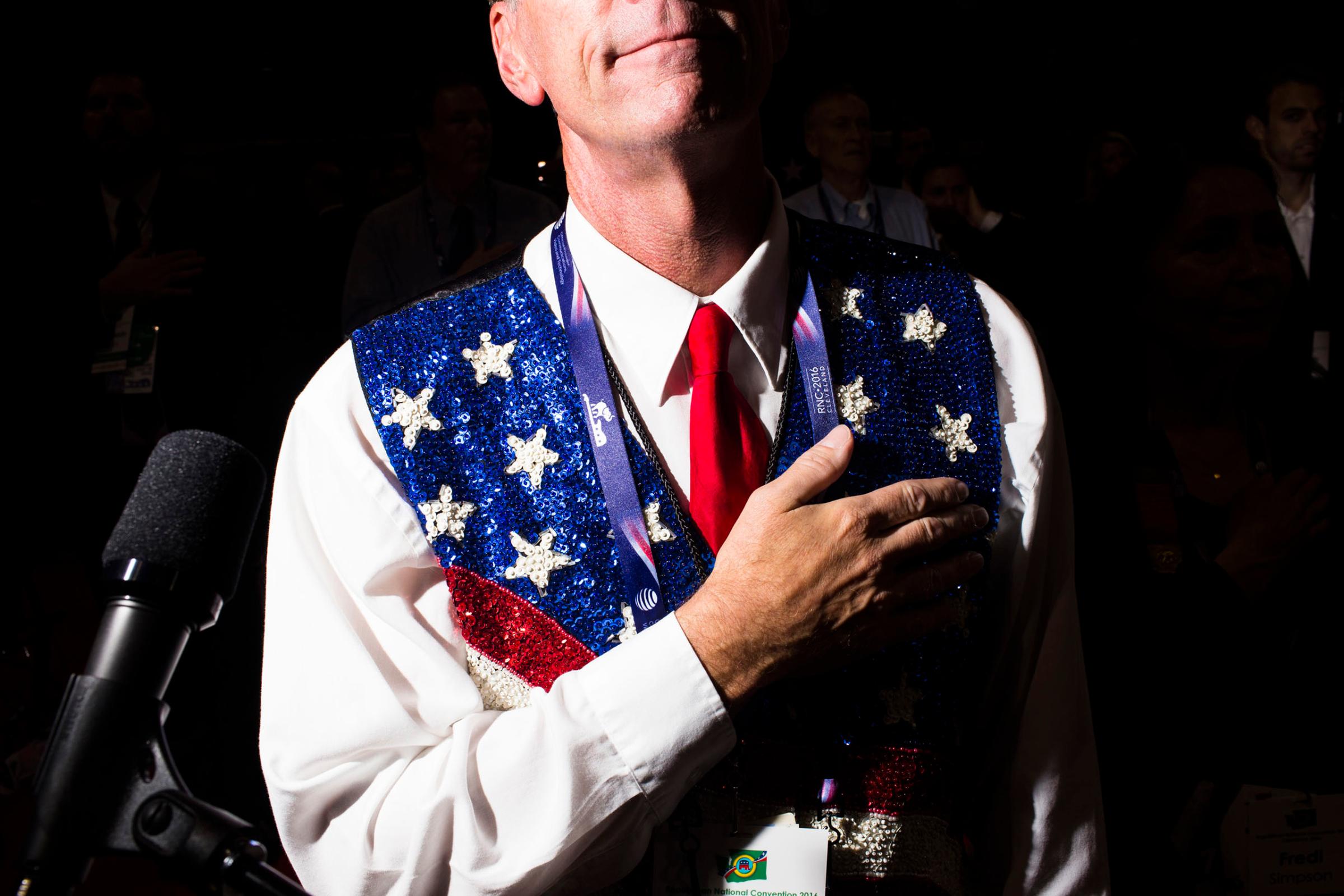CLEVELAND - JULY 18: Scenes from the floor of the 2016 Republican National Convention on Monday, July 18, 2016, in Cleveland, Ohio. (Photo by Landon Nordeman)